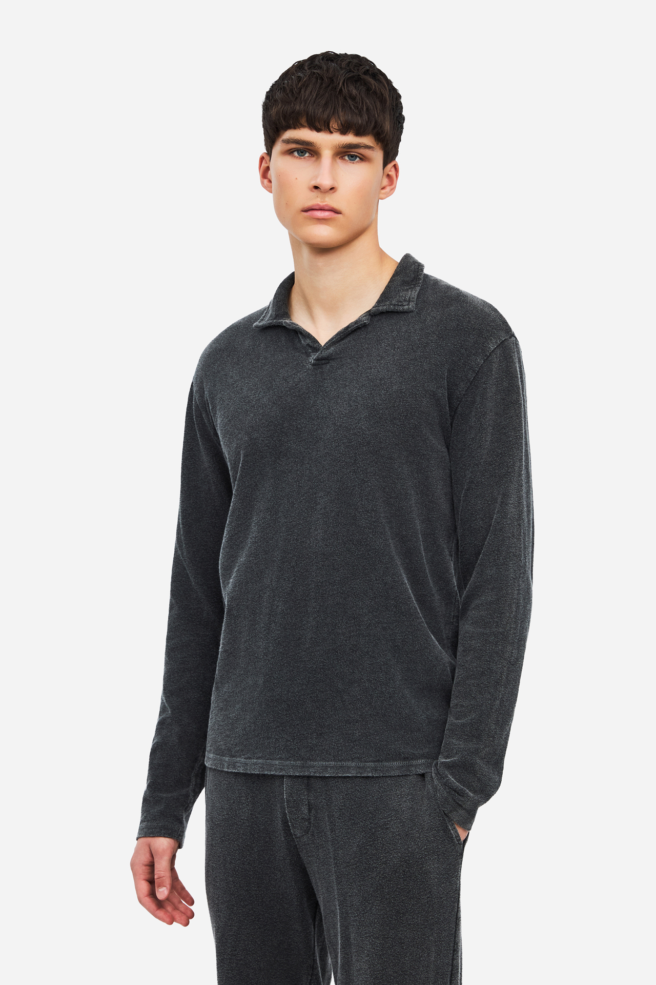 SLUB POLO LONGSLEEVE