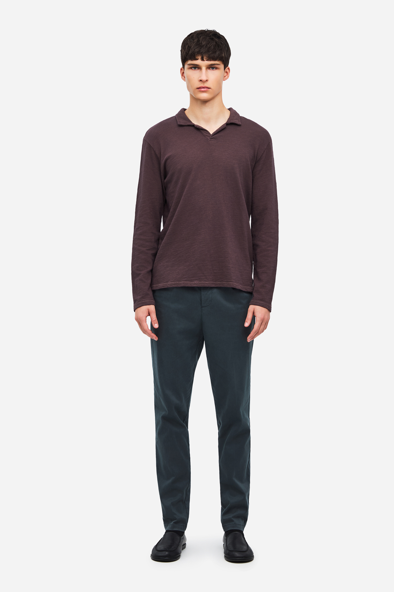 SLUB POLO LONGSLEEVE