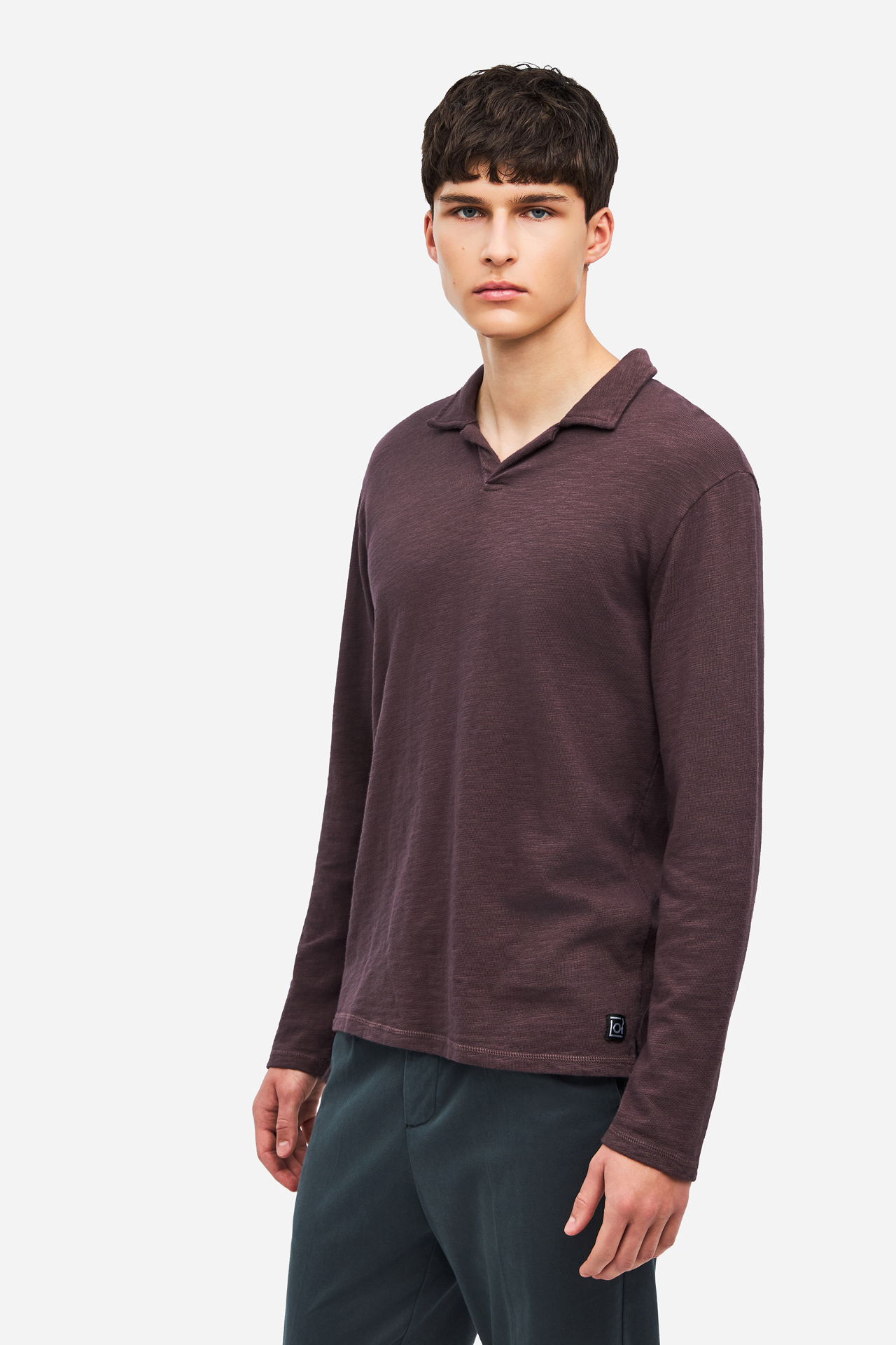 SLUB POLO LONGSLEEVE