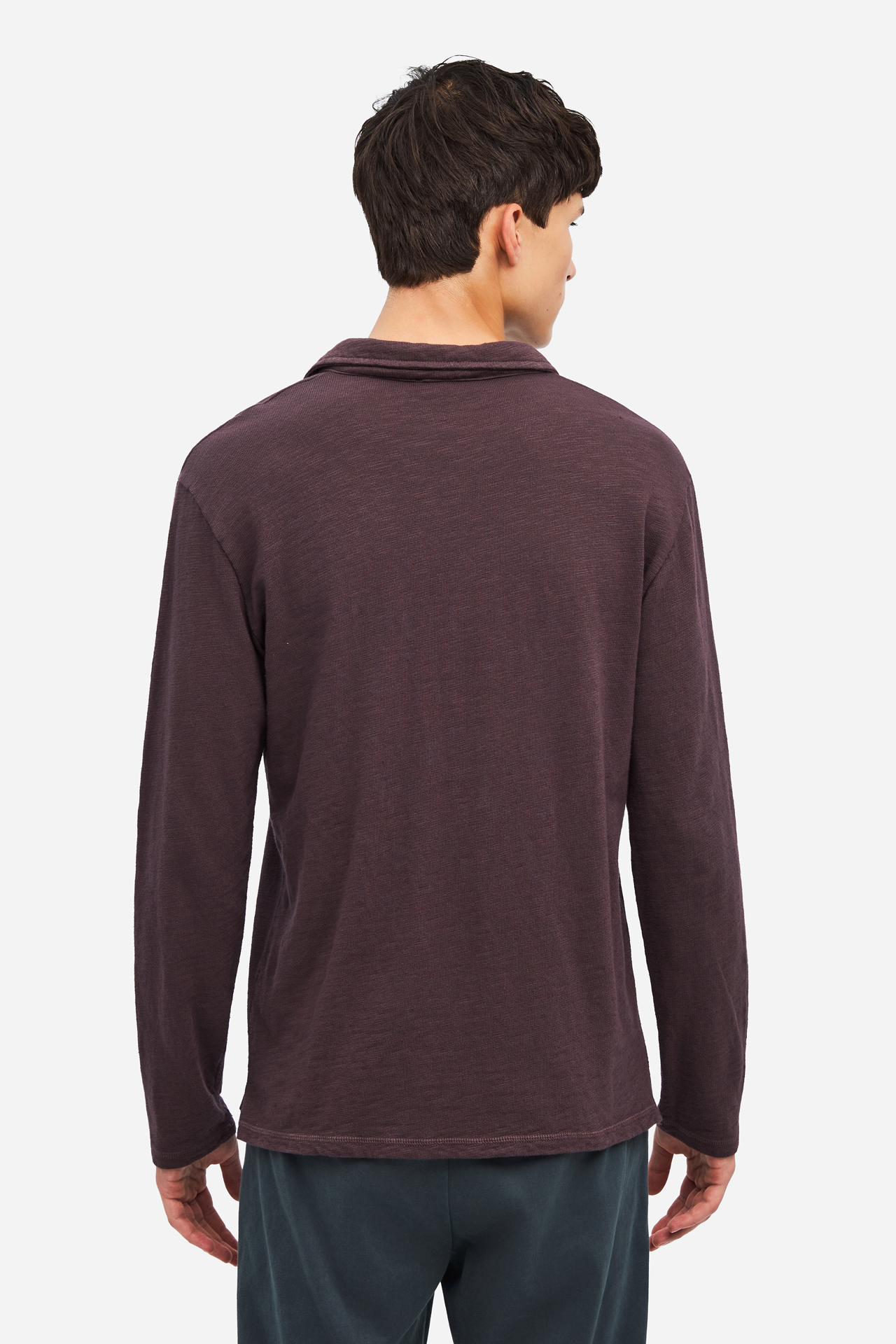 SLUB POLO LONGSLEEVE