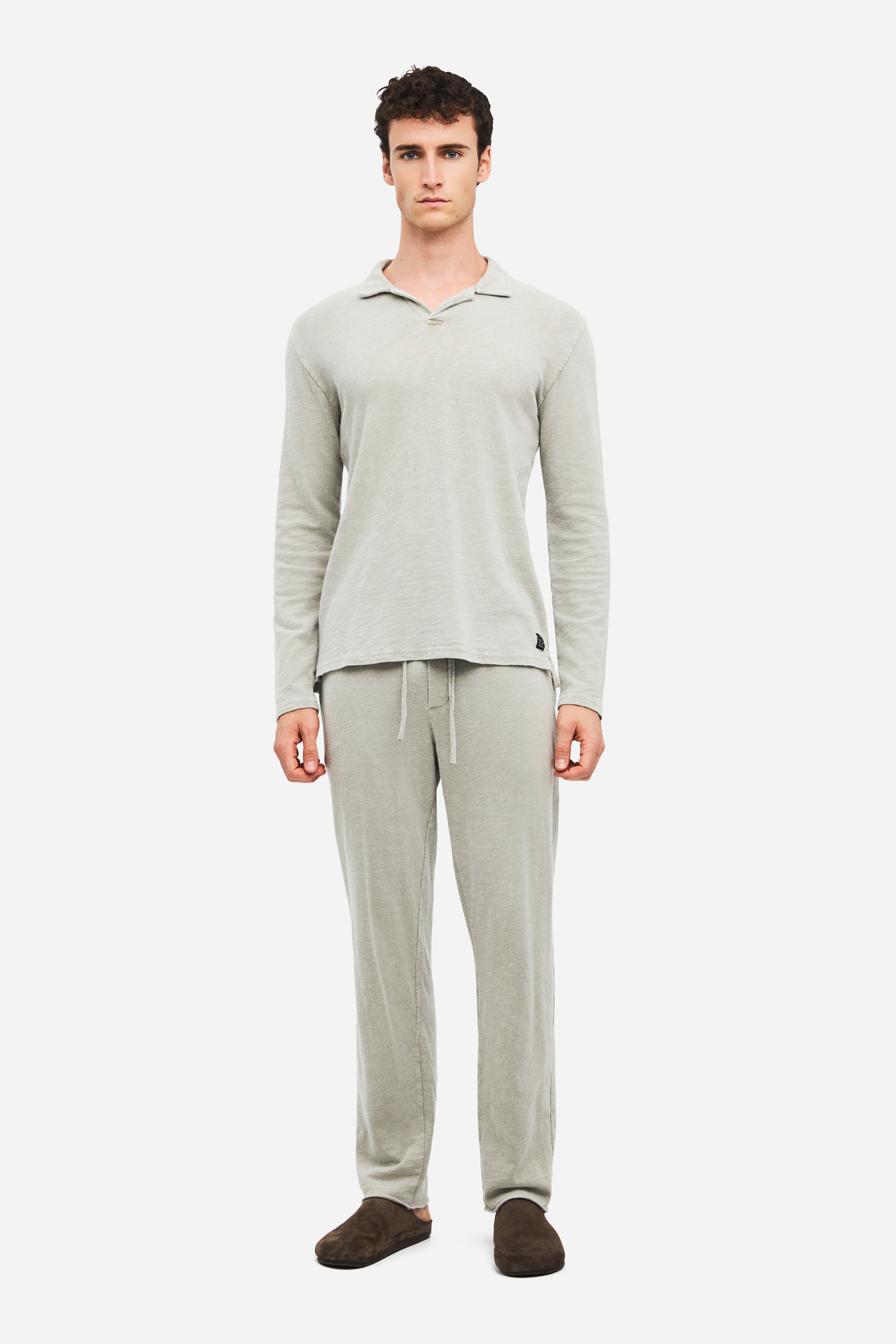 SLUB POLO LONGSLEEVE