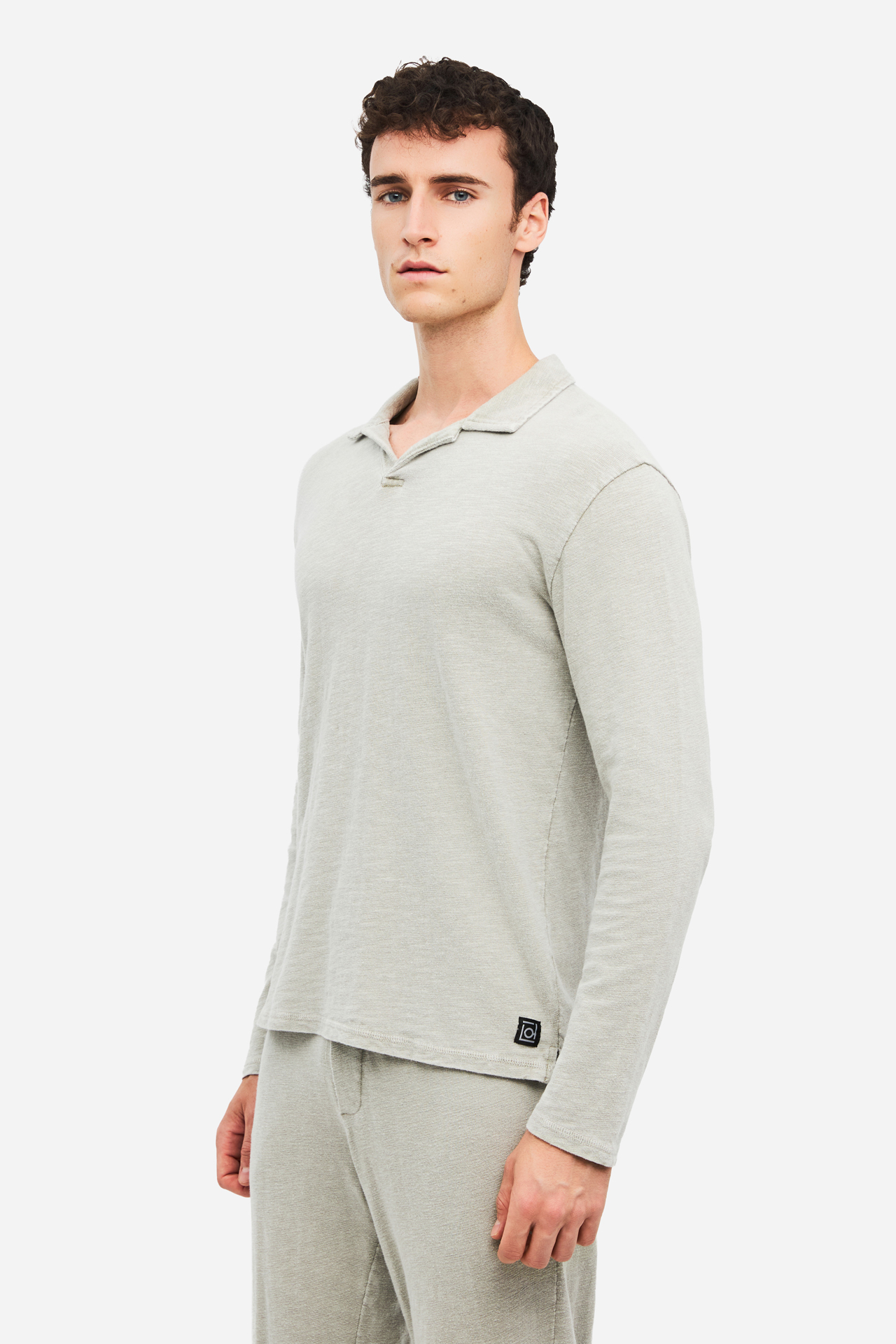 SLUB POLO LONGSLEEVE