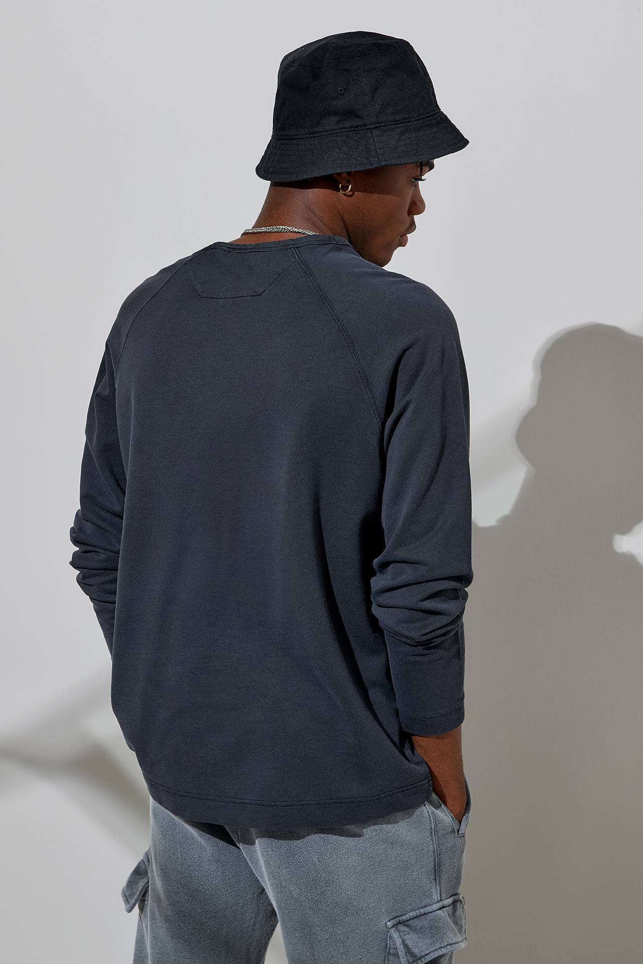 COTTON MODAL ACID RAGLAN LS