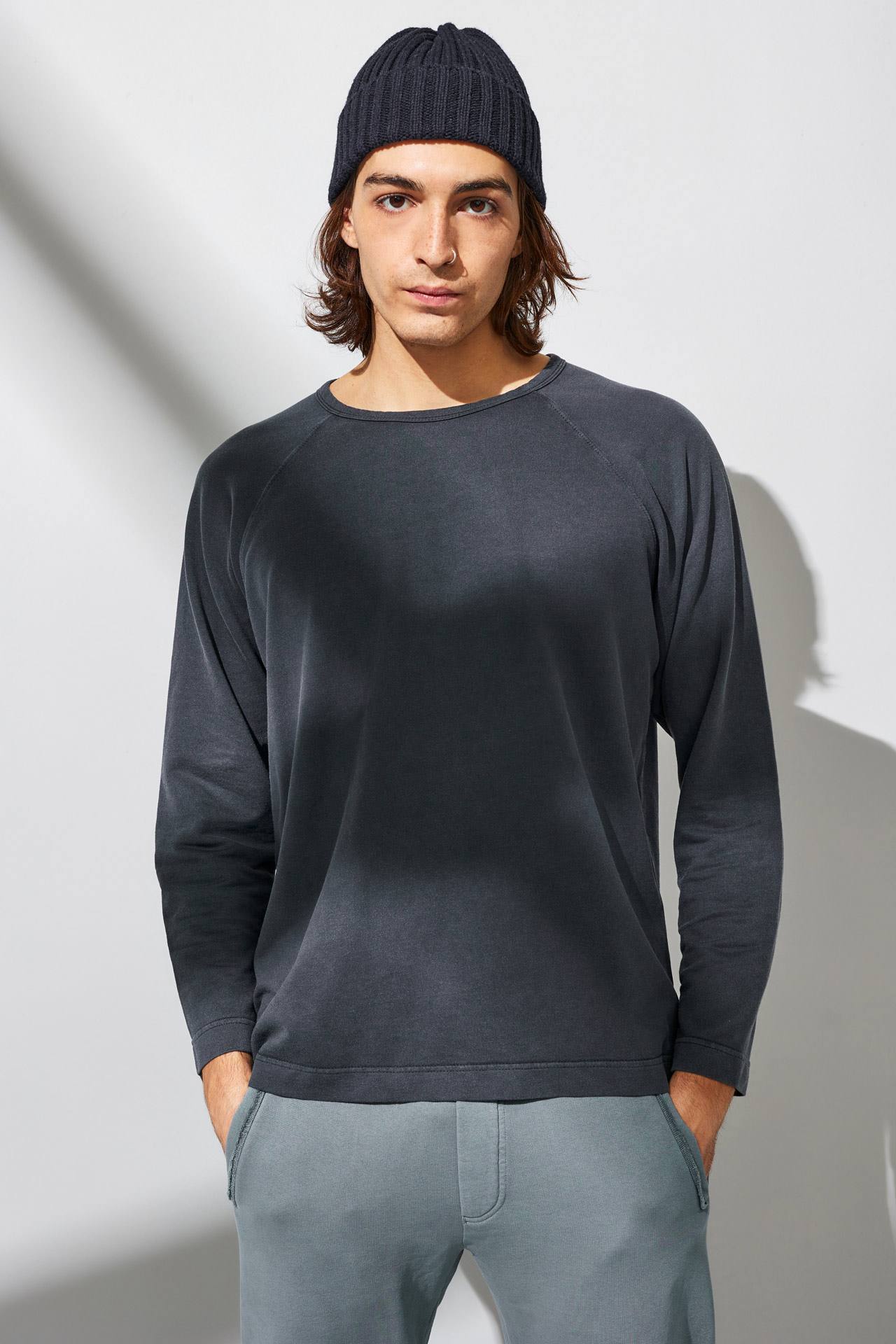 COTTON MODAL ACID RAGLAN LS
