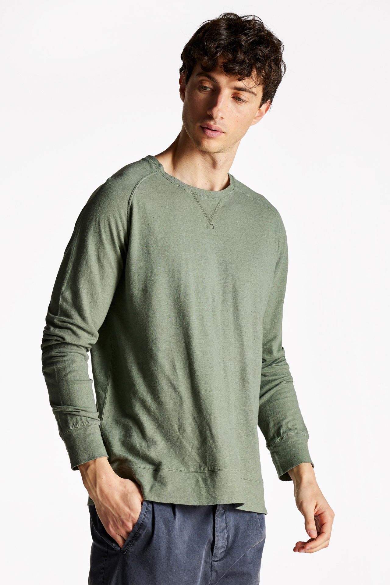 Linen Blend Regular Fit Longsleeve