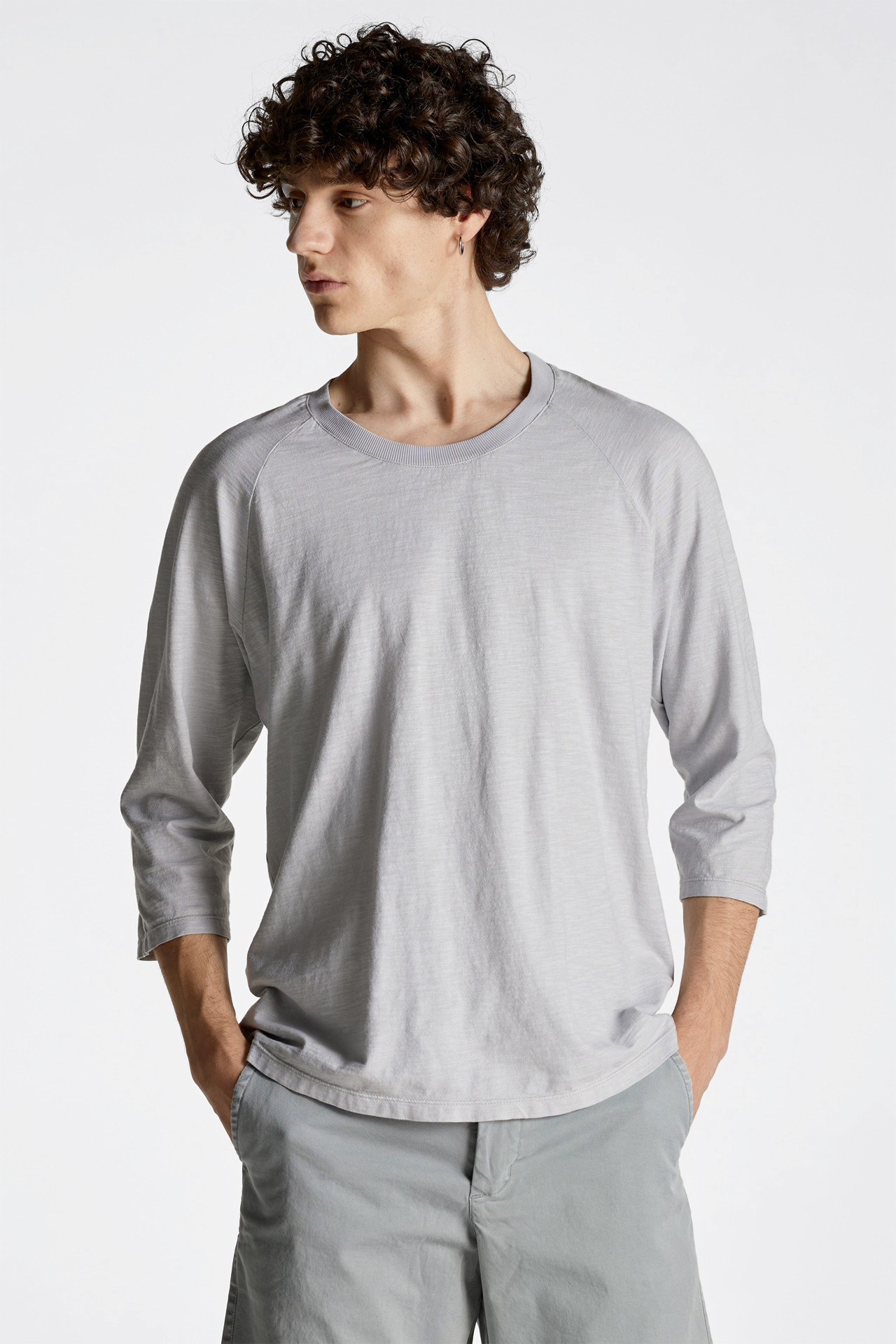 Slub 3/4 Sleeve Longsleeve