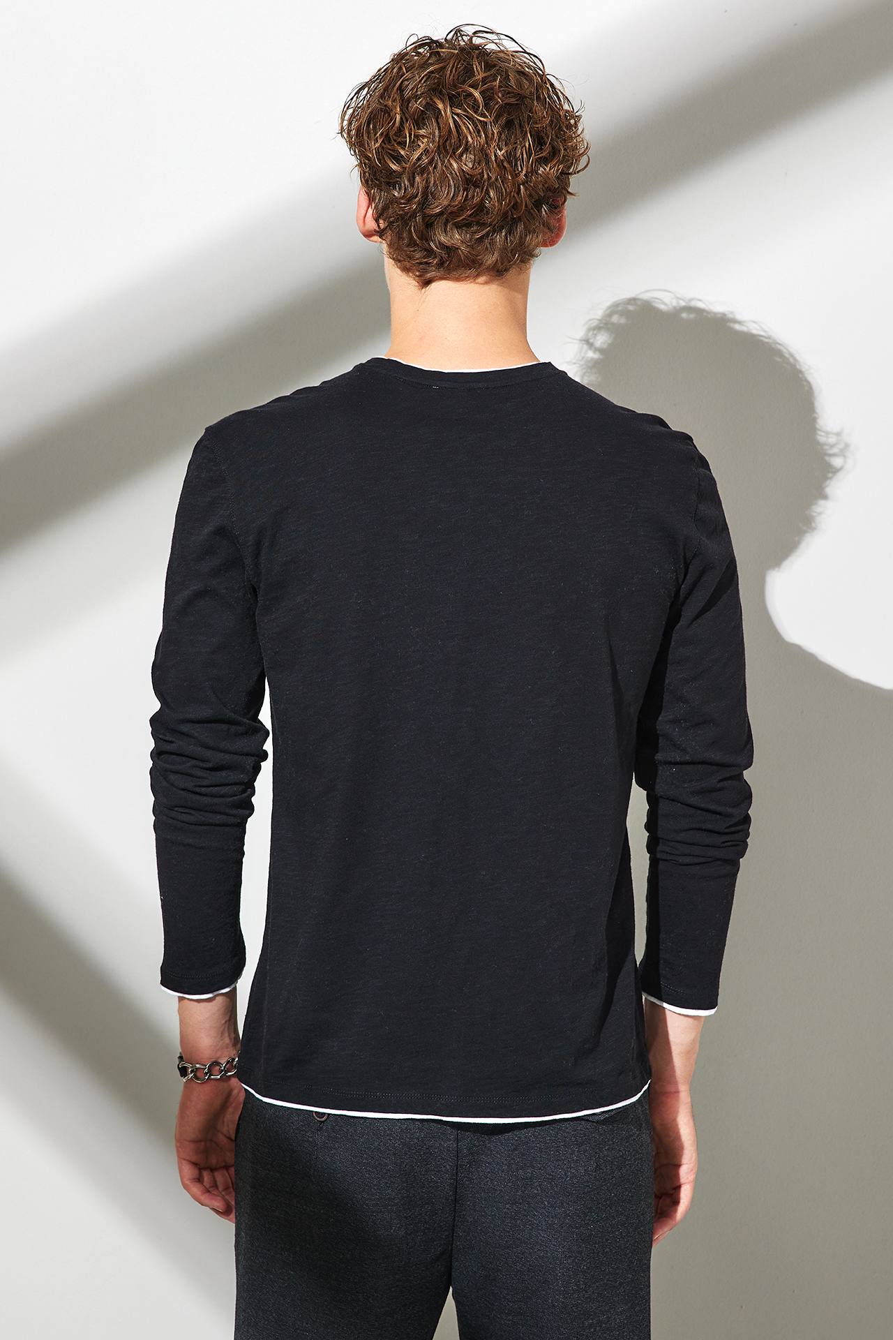 ORGANIC CONTRAST HEM LS