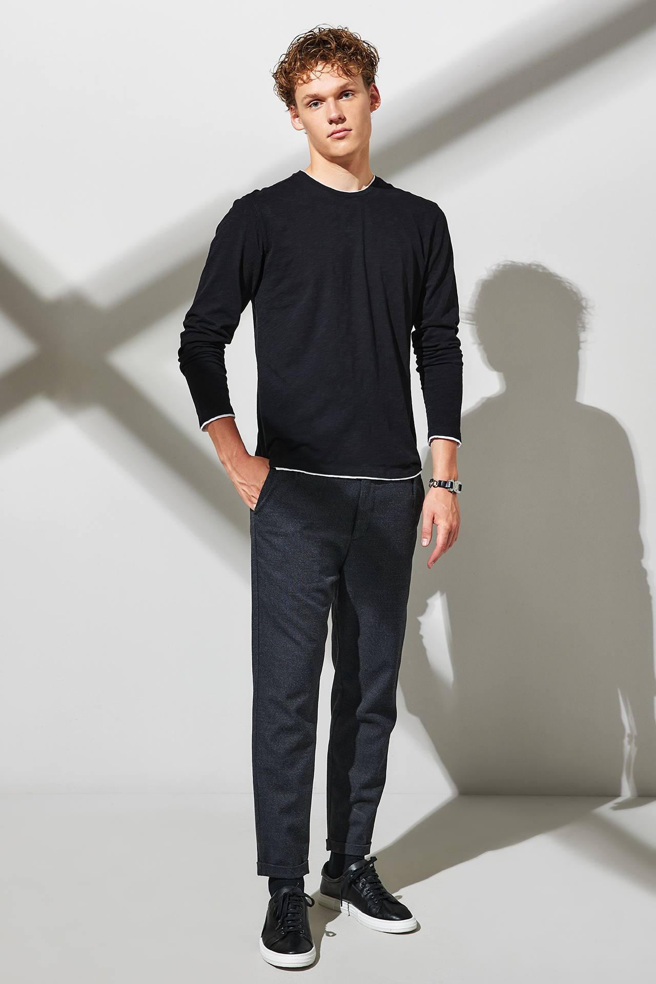 ORGANIC CONTRAST HEM LS