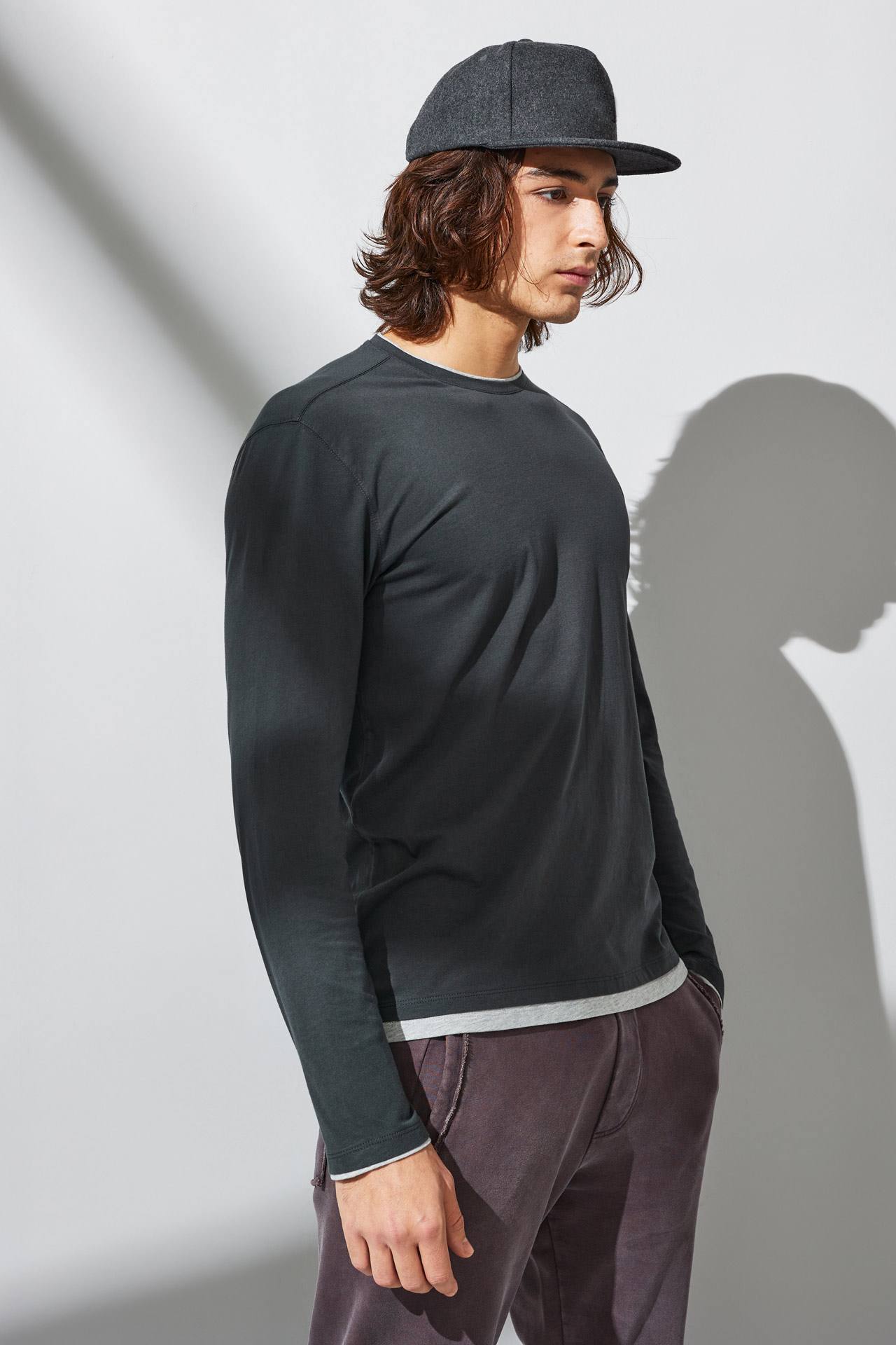 ORGANIC CONTRAST HEM LS