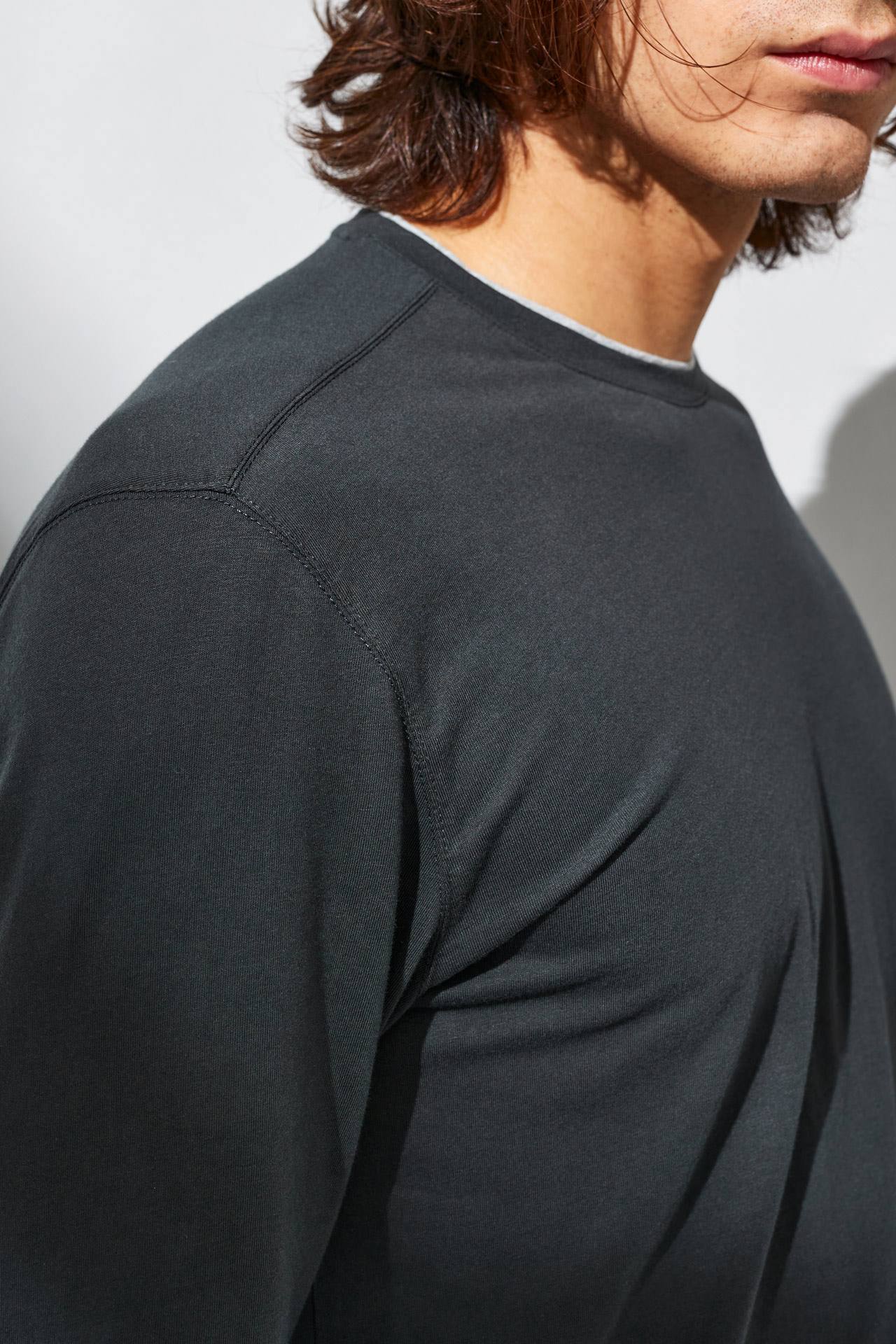 ORGANIC CONTRAST HEM LS