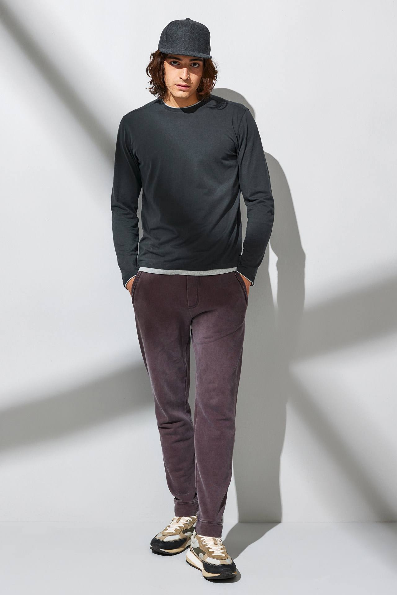 ORGANIC CONTRAST HEM LS