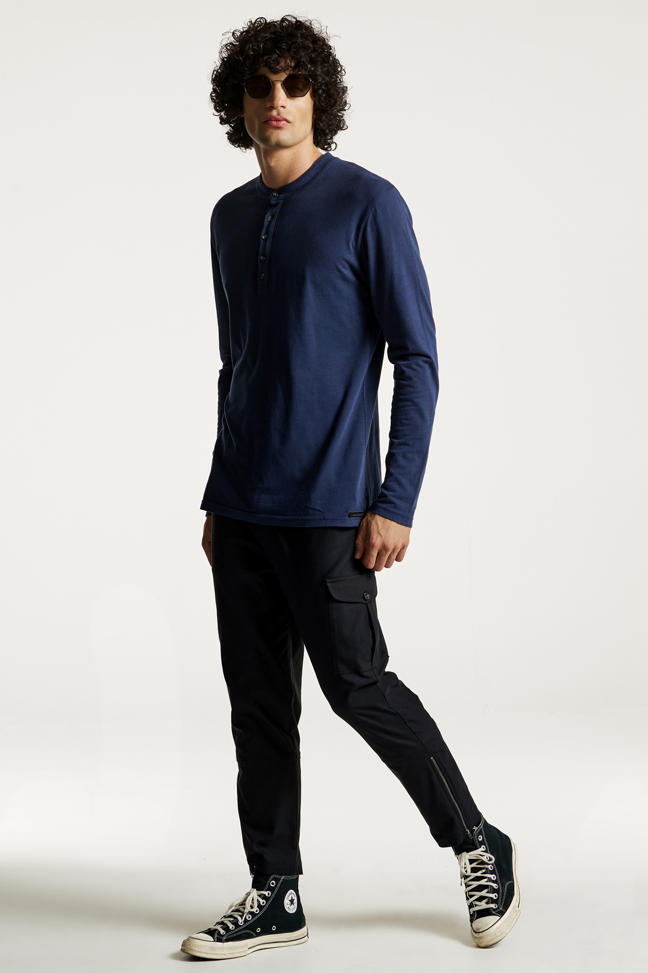 Henley Button-Placket Longsleeve