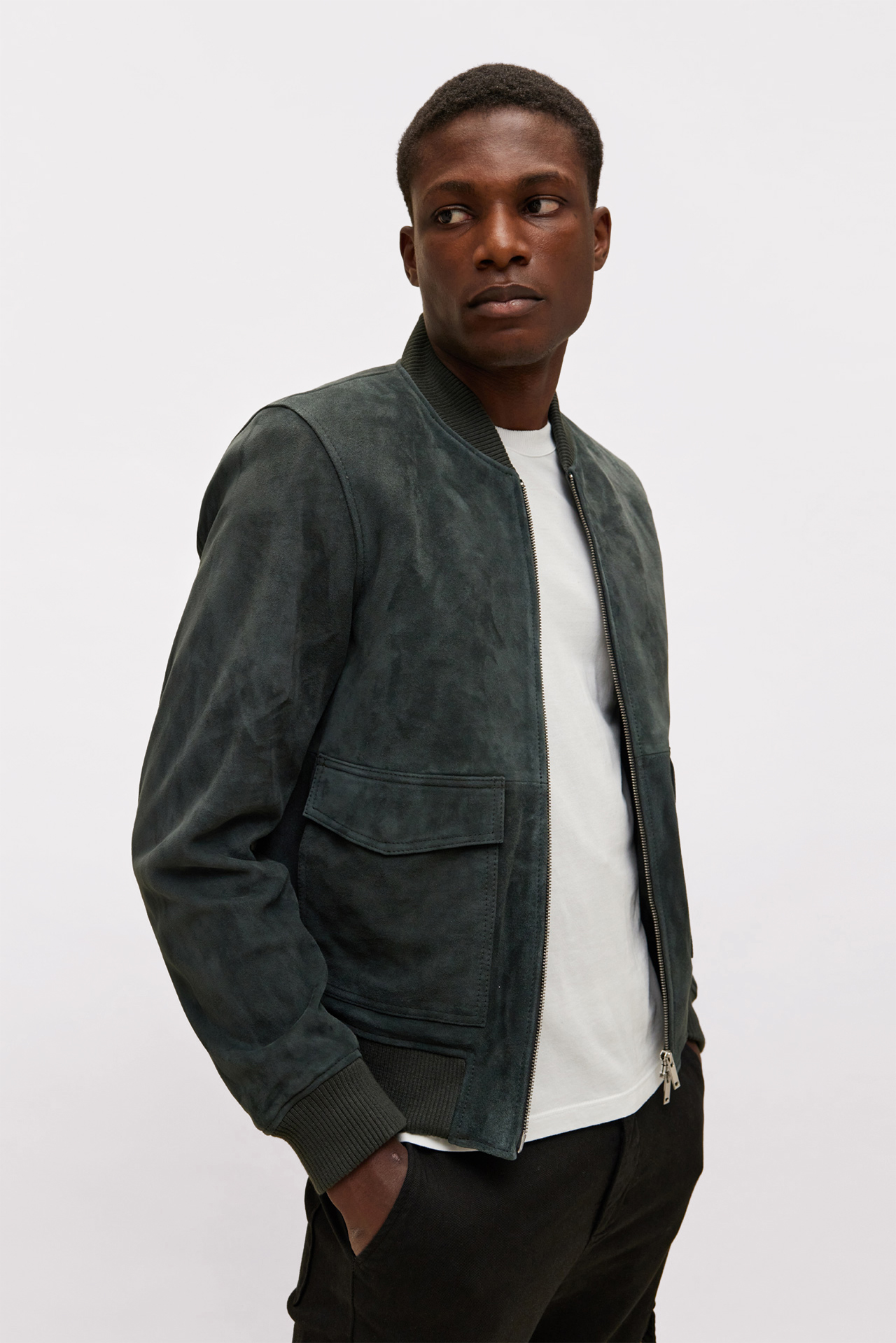 Apc suede deals bomber jacket