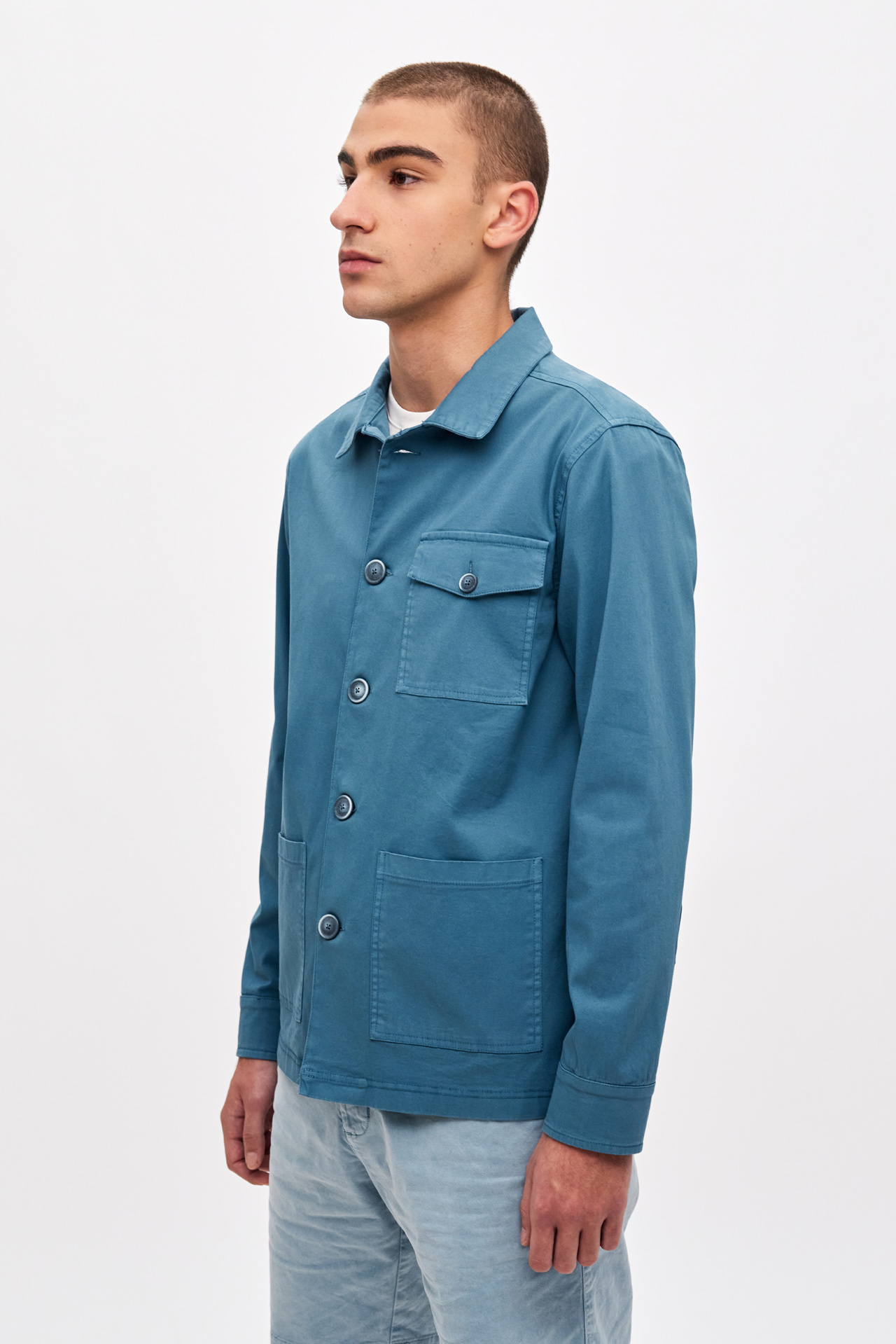 Front Pockets Overshirt