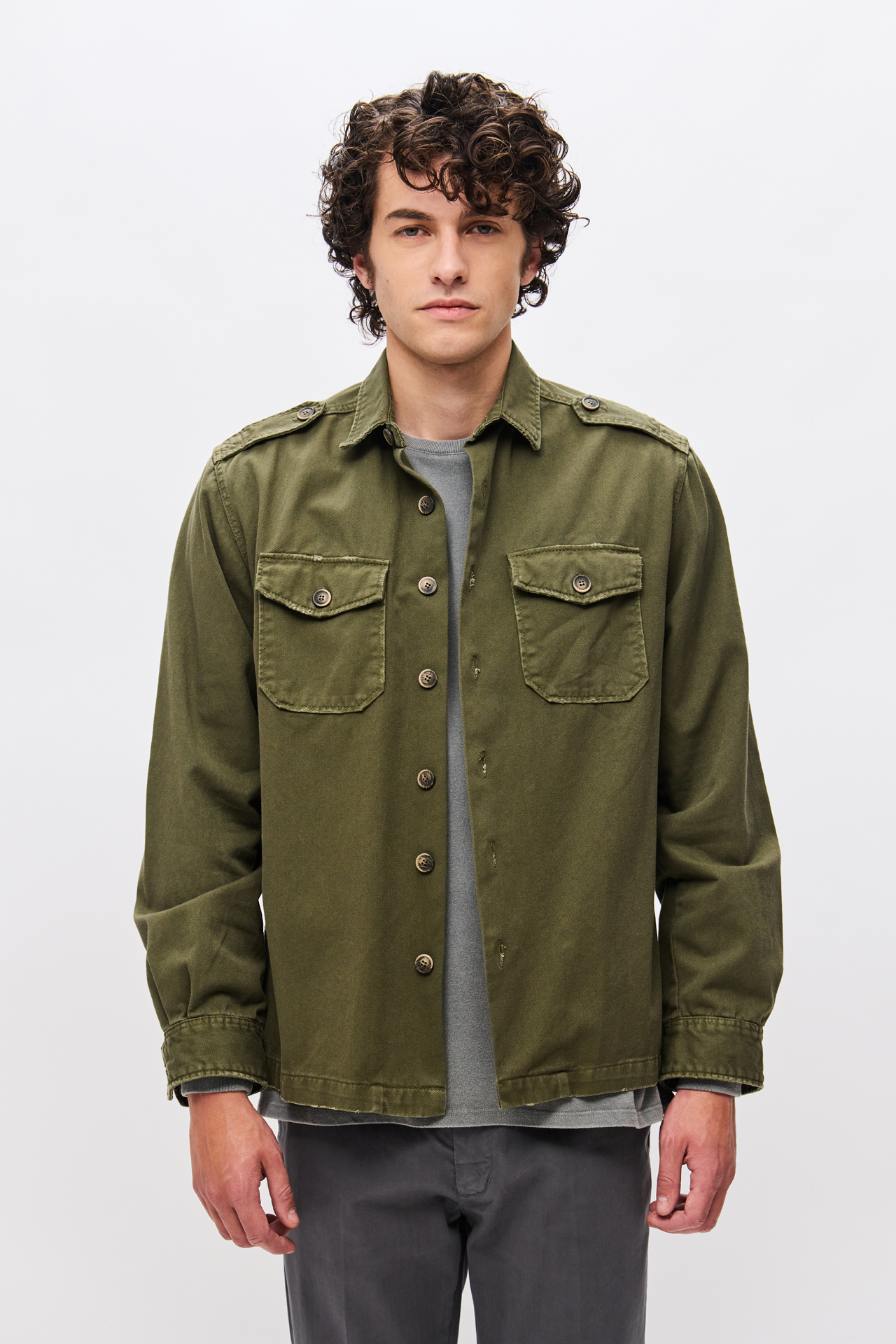 RELAXED MILITARY OVERSHIRT