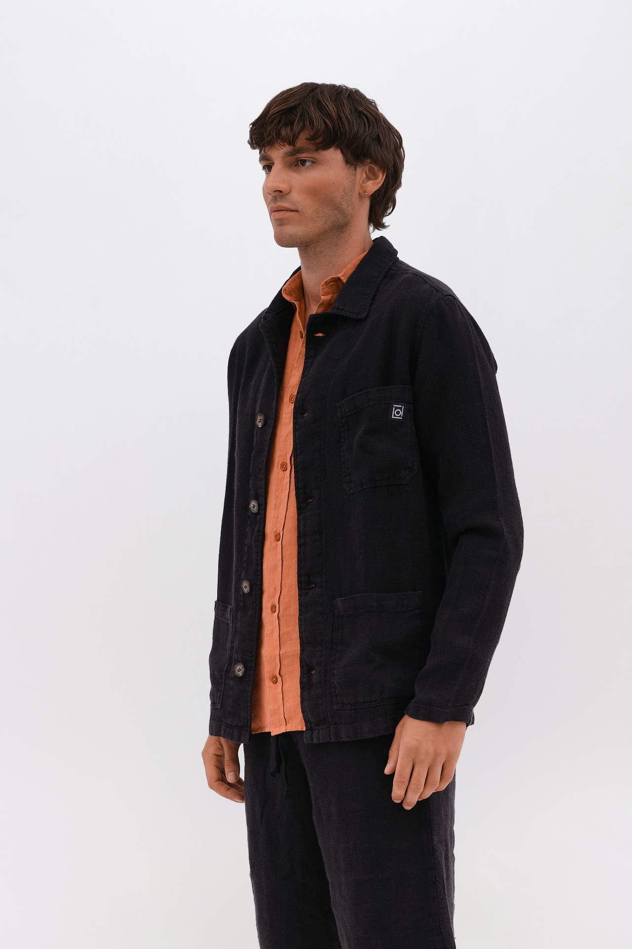 LINEN OVERSHIRT WITH POCKETS