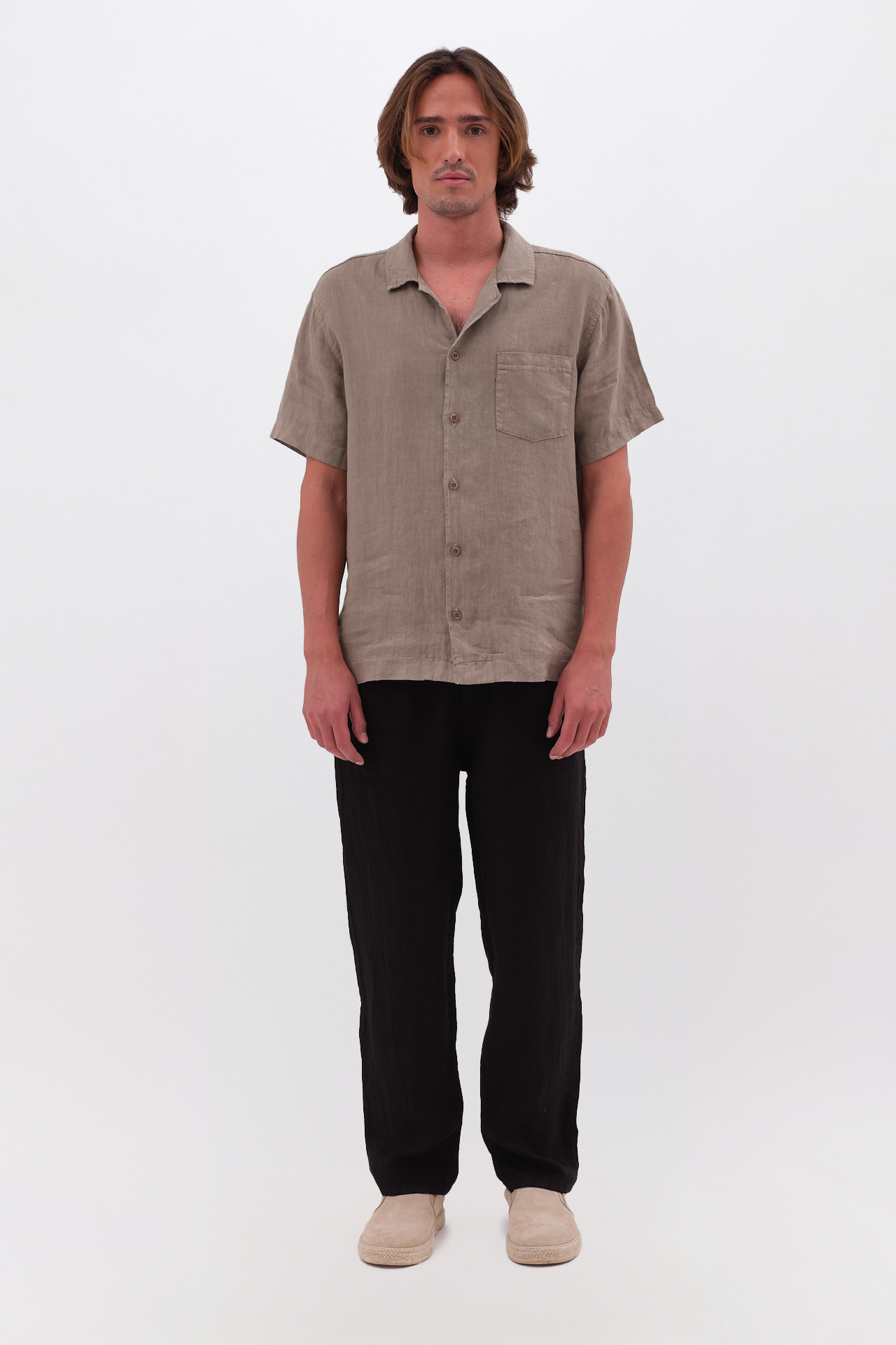 LINEN PANTS WITH PLEATS