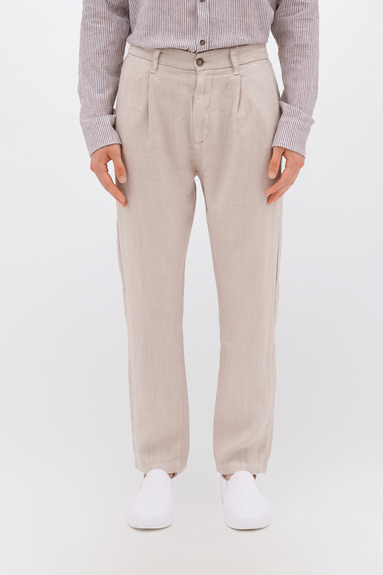 LINEN PANTS WITH PLEATS