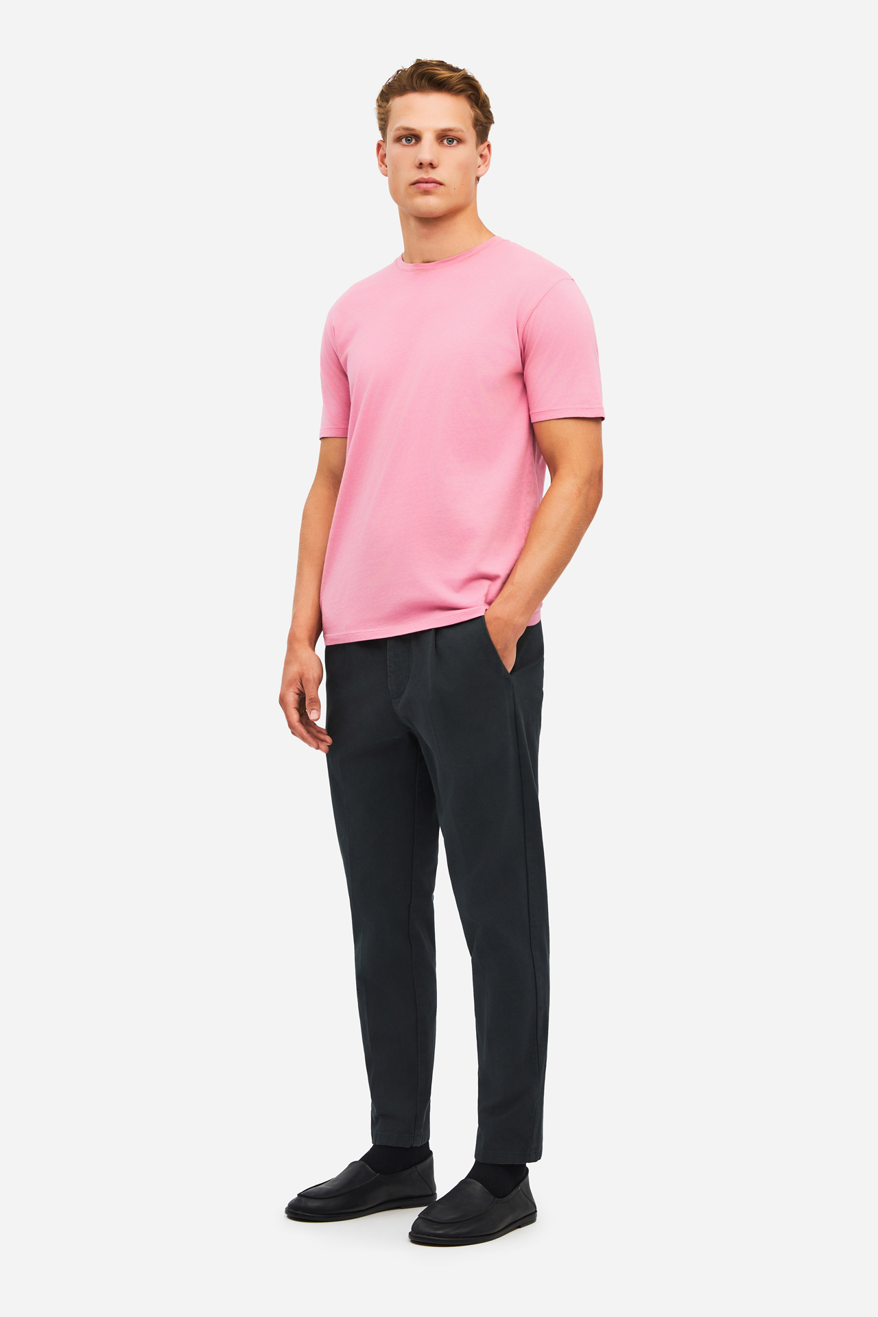 PIQUET PLEATED PANTS