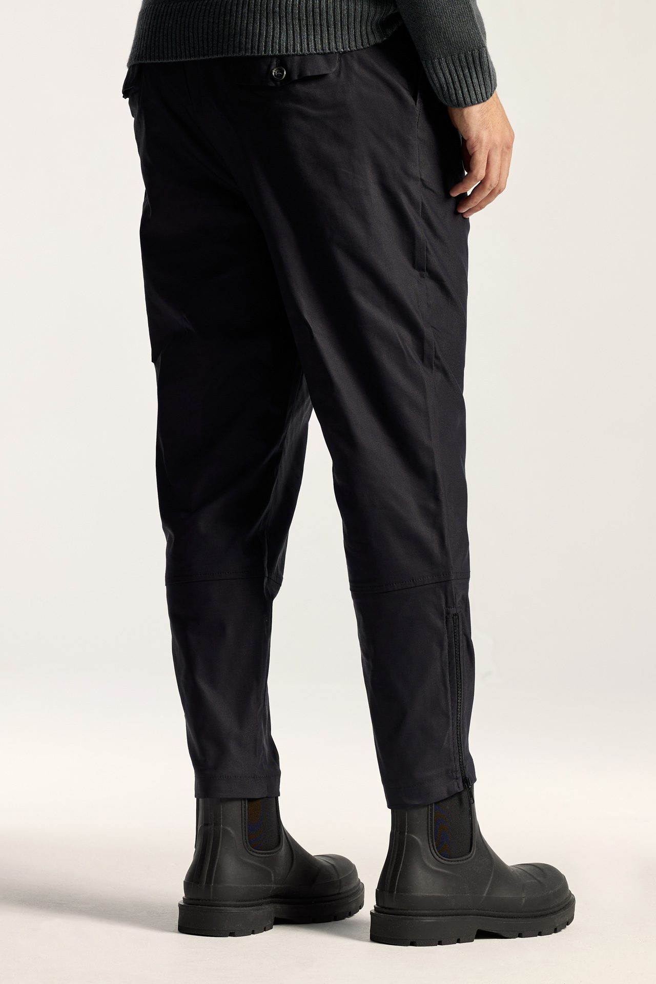 Pleated Trousers With Zippers