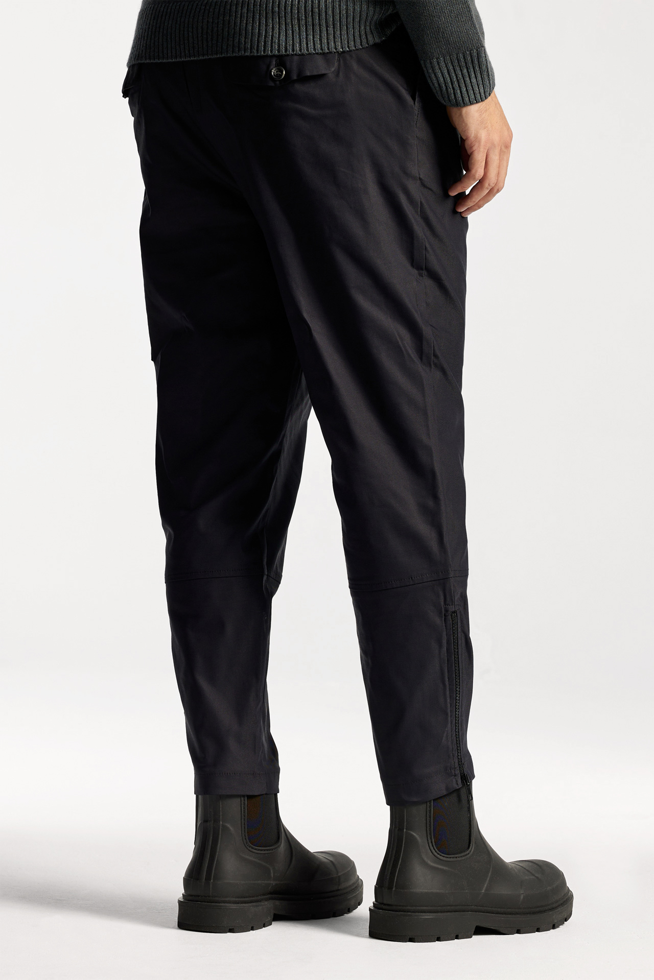 Pleated Trousers With Zippers