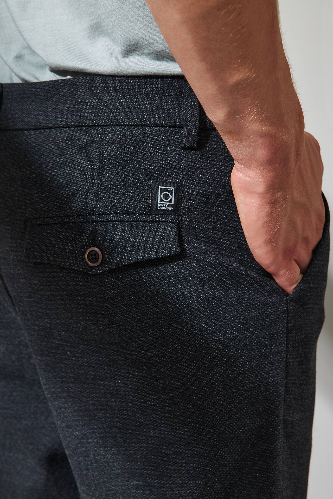 ROLLED HEM PLEATED CHINOS