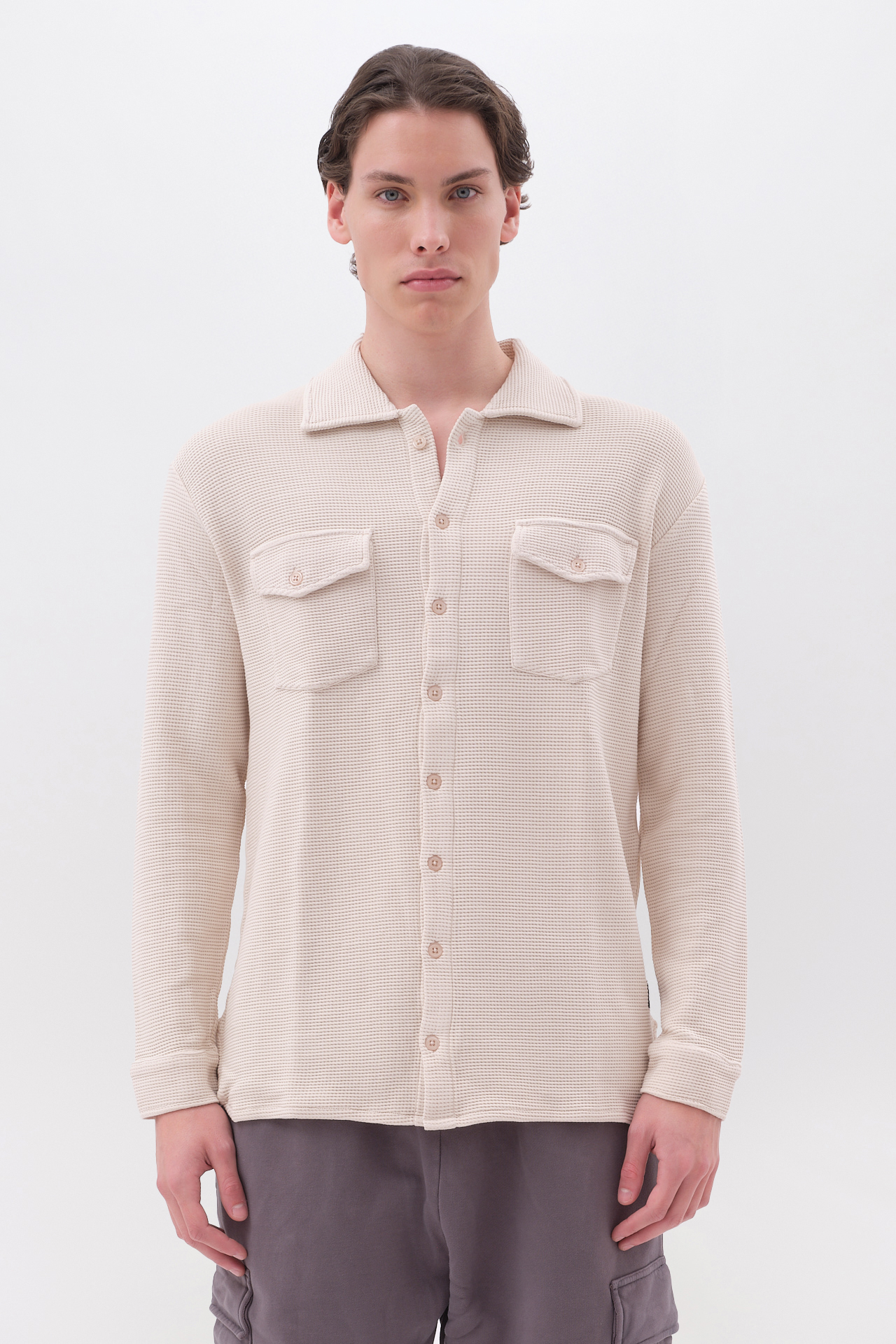 OVERSIZED WAFFLE SHIRT