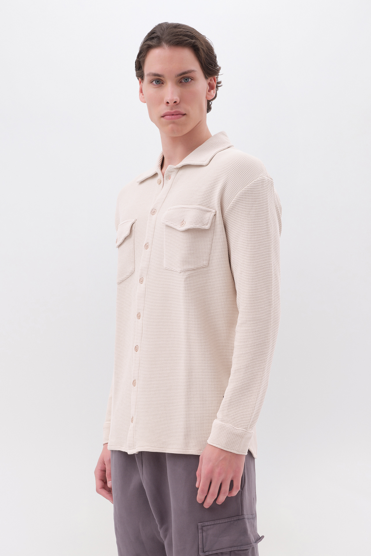 OVERSIZED WAFFLE SHIRT
