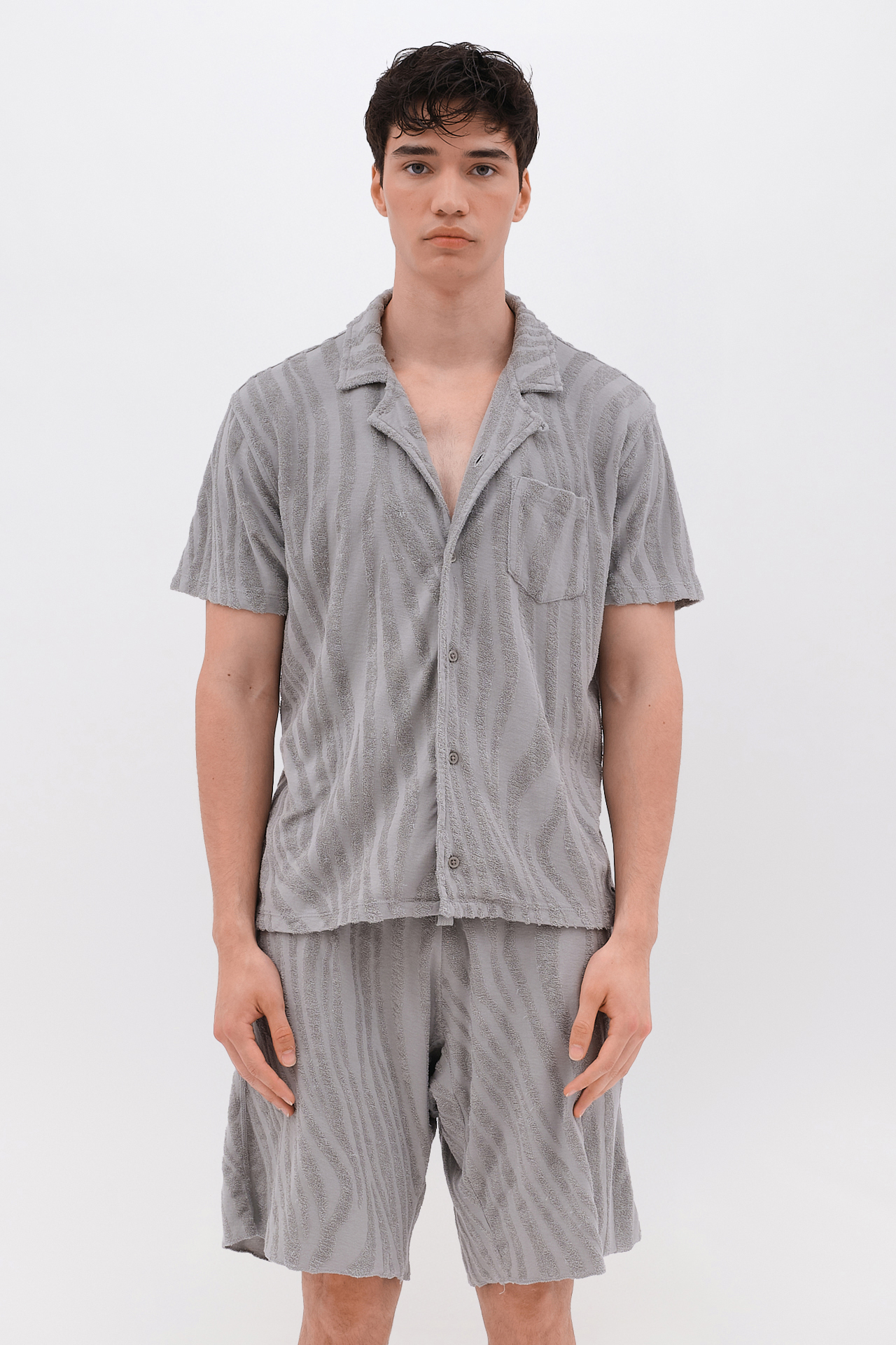 JAQUARD TERRY TOWEL SHIRT