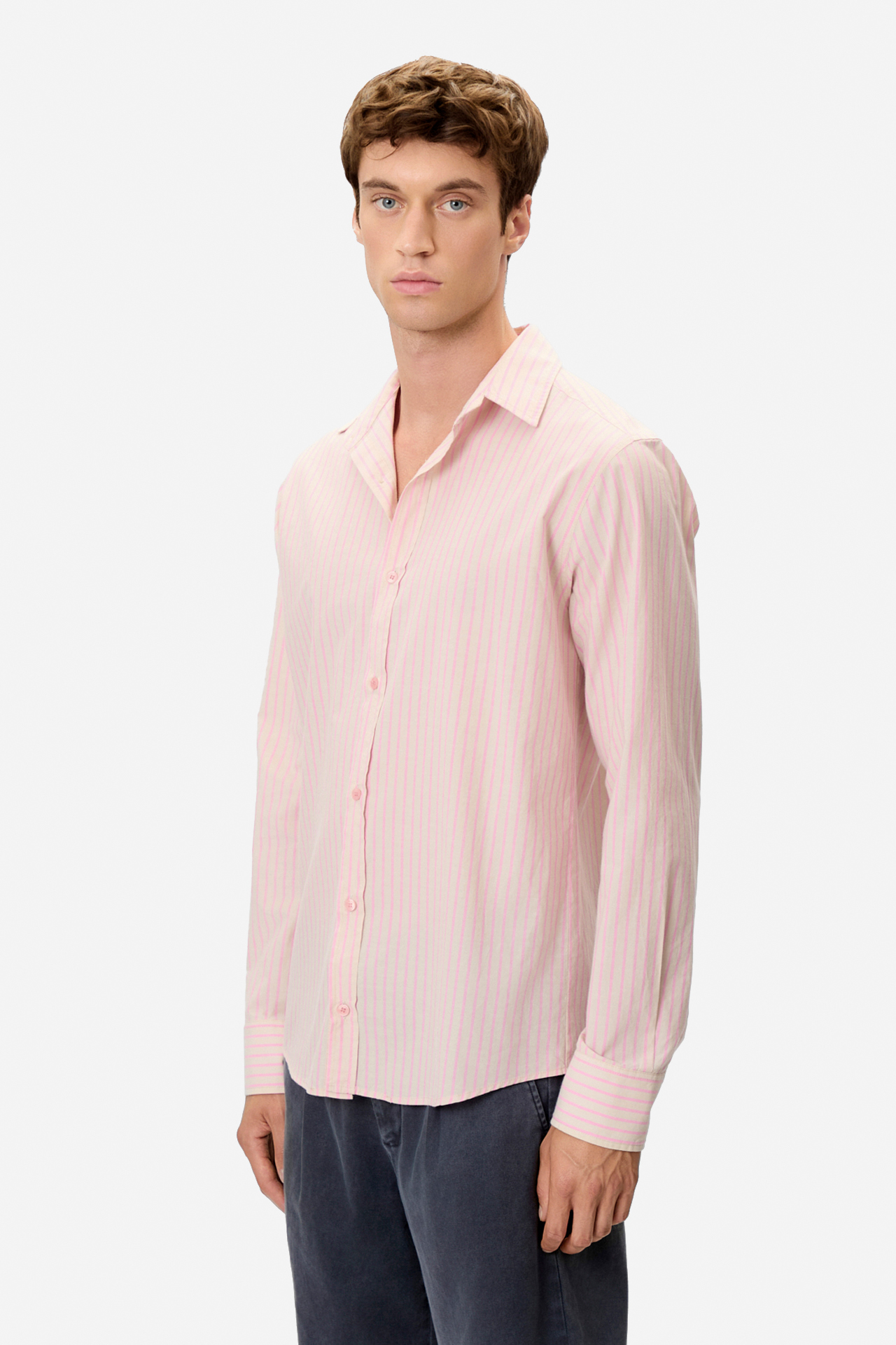 PINK STRIPED SHIRT