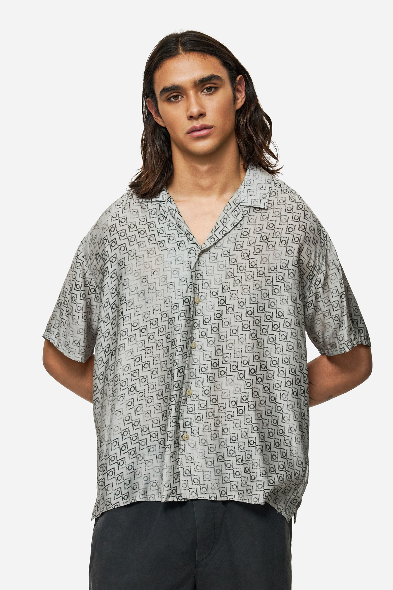 MONOGRAM SILK SHIRT