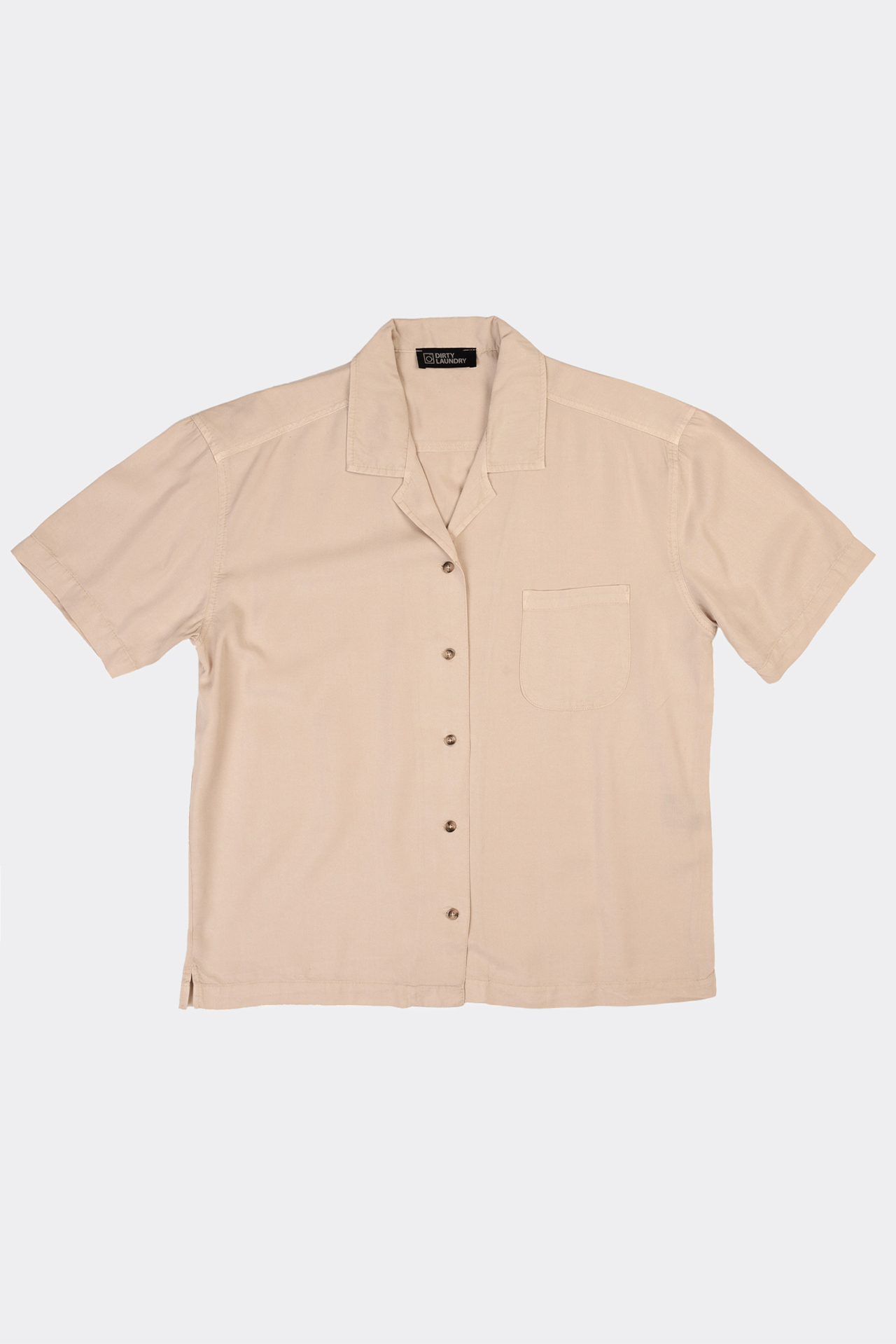 Side Slits Camp-Colar Shirt