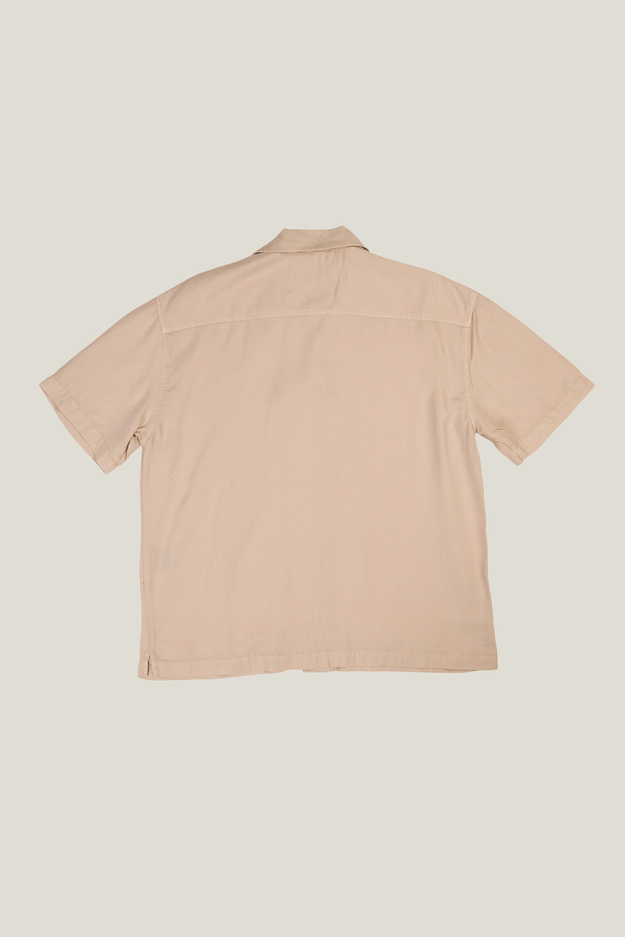 Side Slits Camp-Colar Shirt