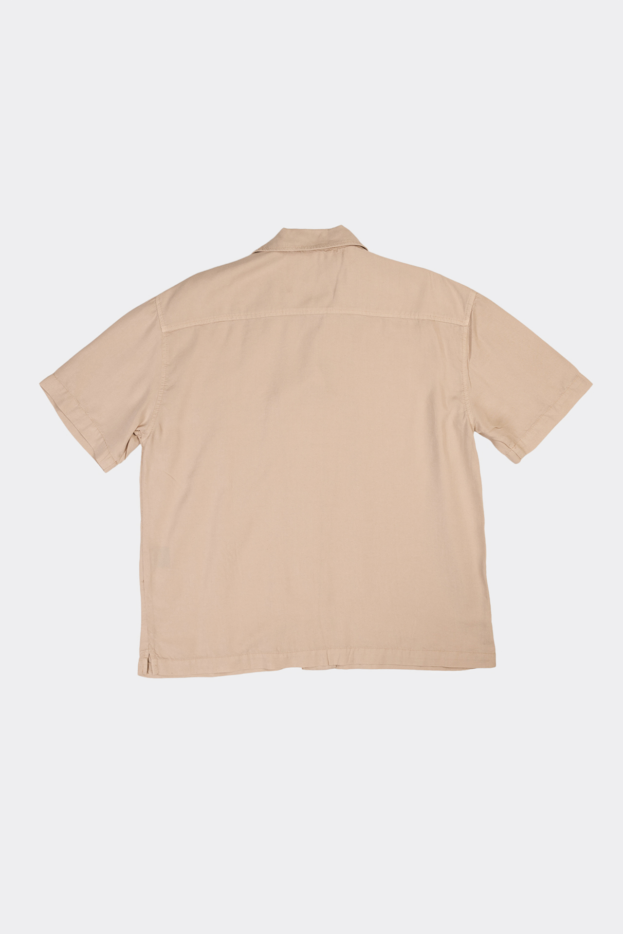 Side Slits Camp-Colar Shirt