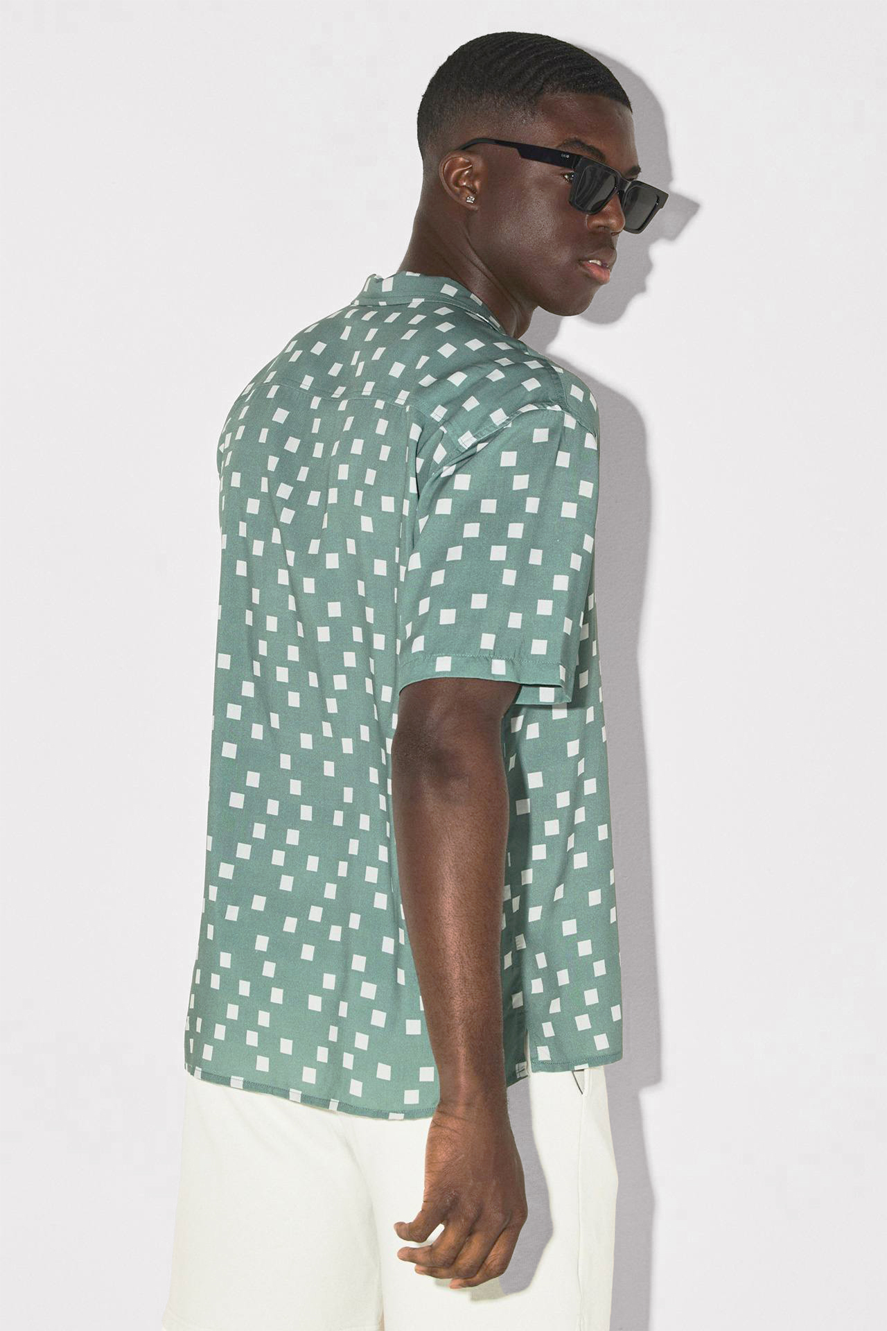 Squares Camp-Collar Shirt