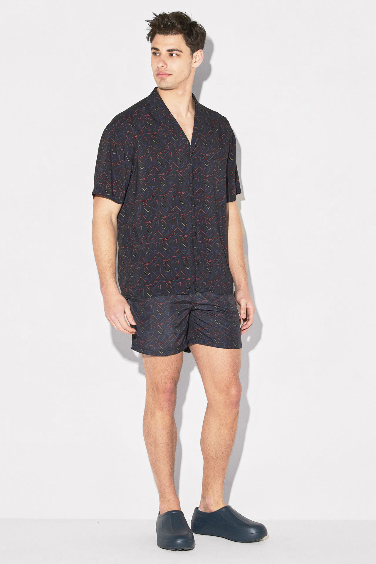 Zig Zag Camp-Collar Shirt