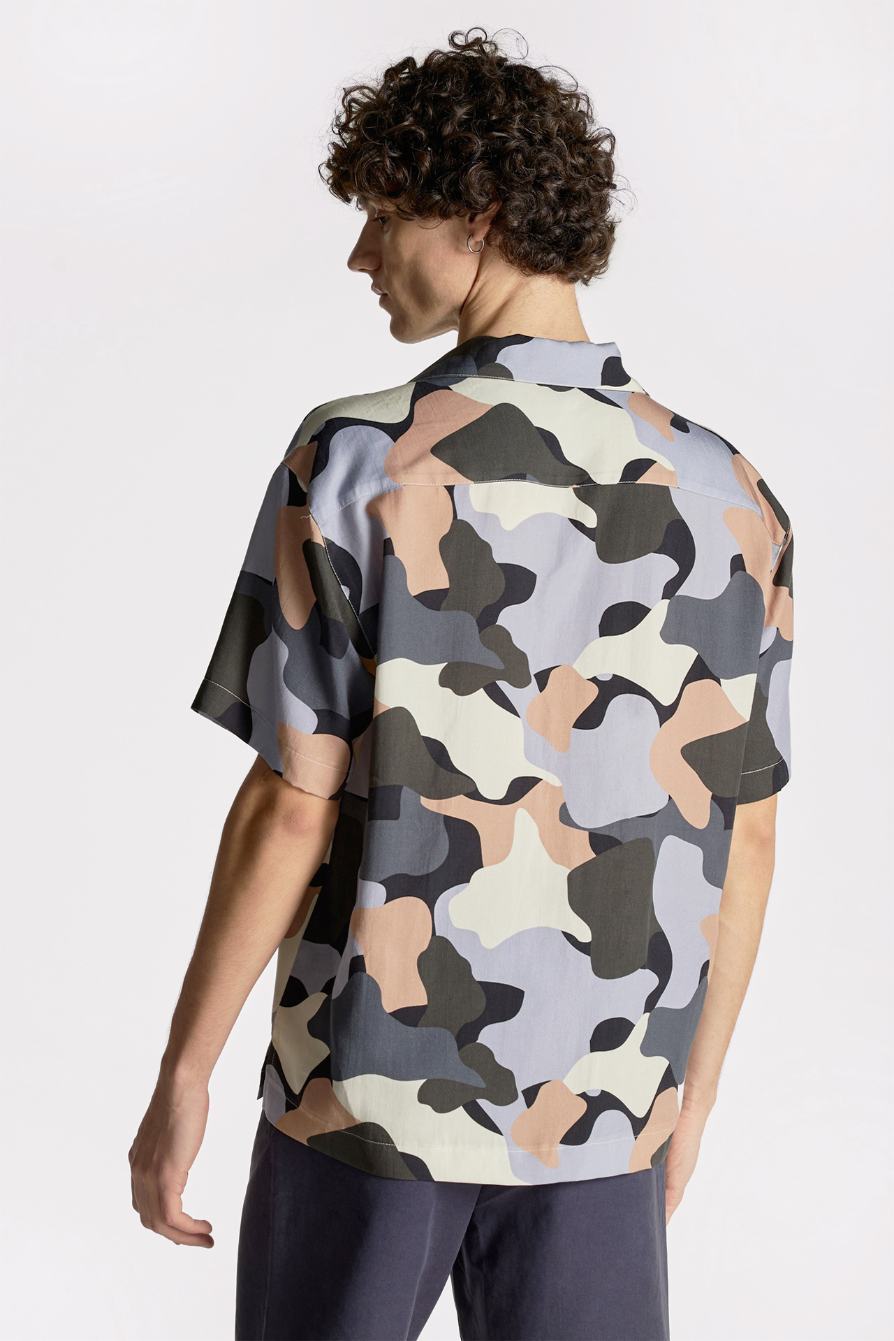 Camo Camp-Colar Shirt