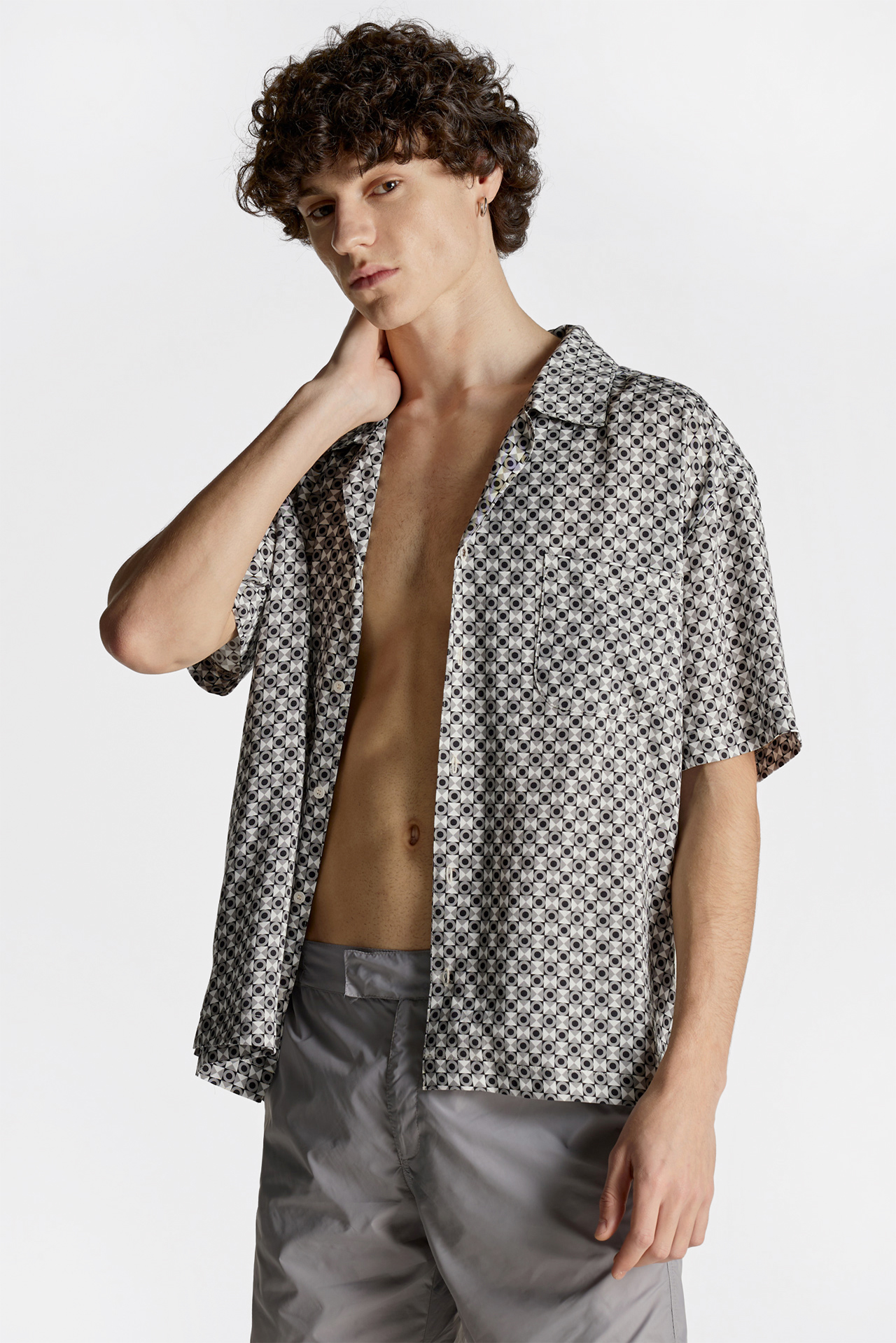 Dots Arrow Camp-Colar Shirt