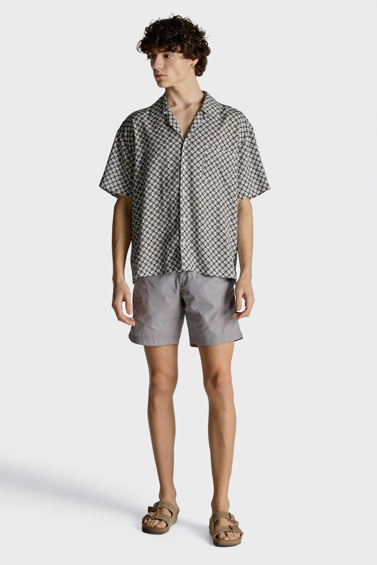 Dots Arrow Camp-Colar Shirt