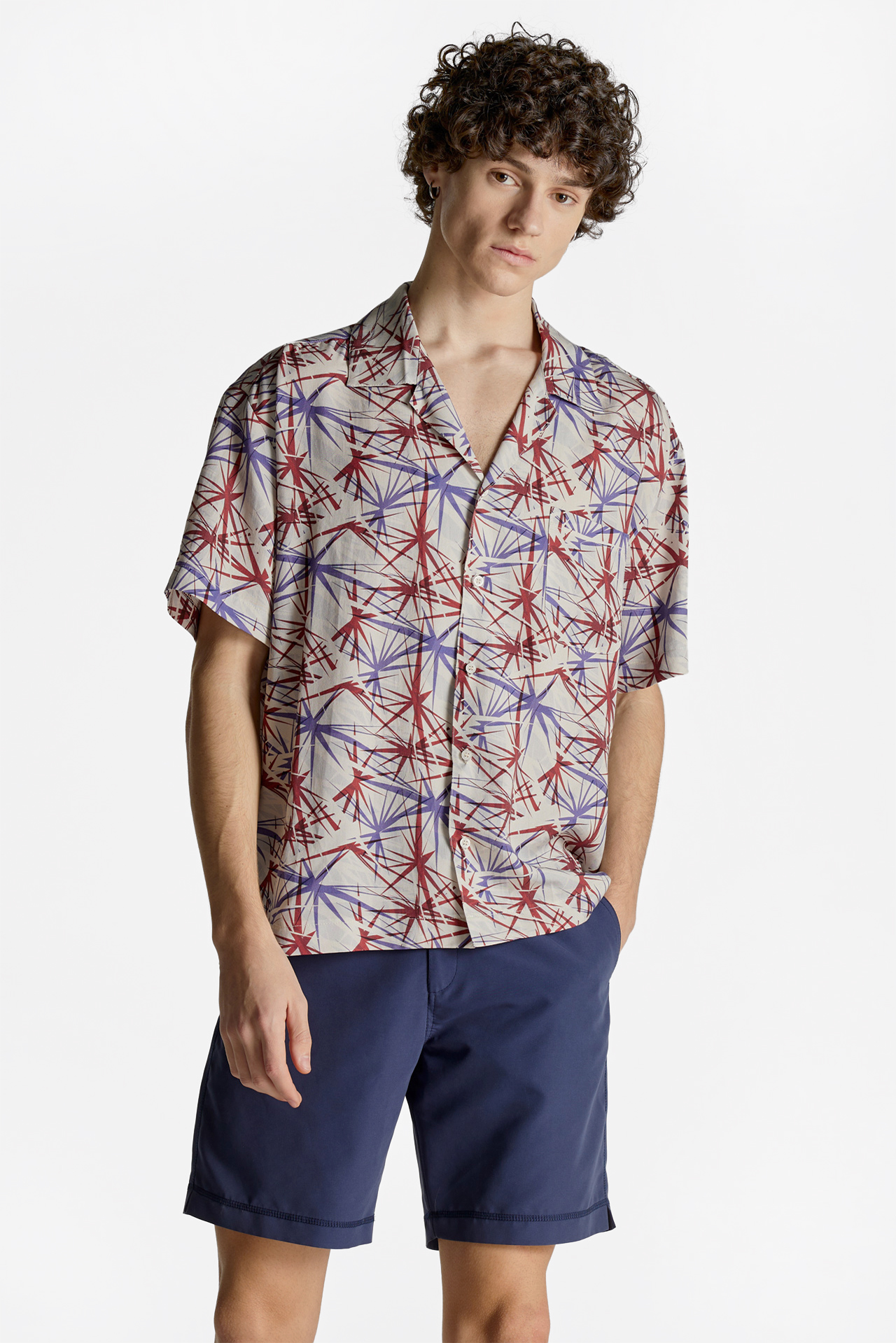 Edgy Camp-Colar Shirt