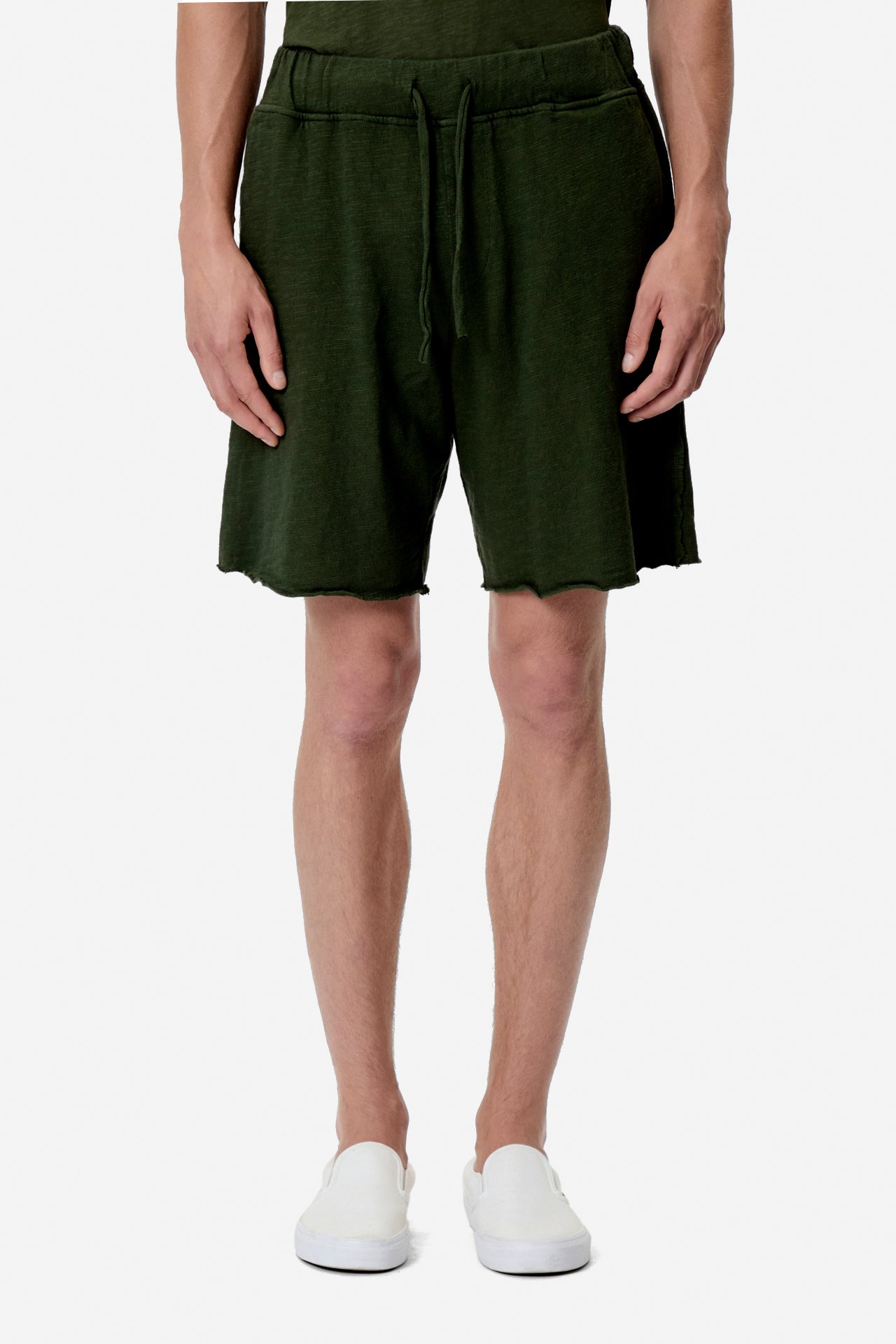 SWEATBERMUDA WITH RAW EDGES