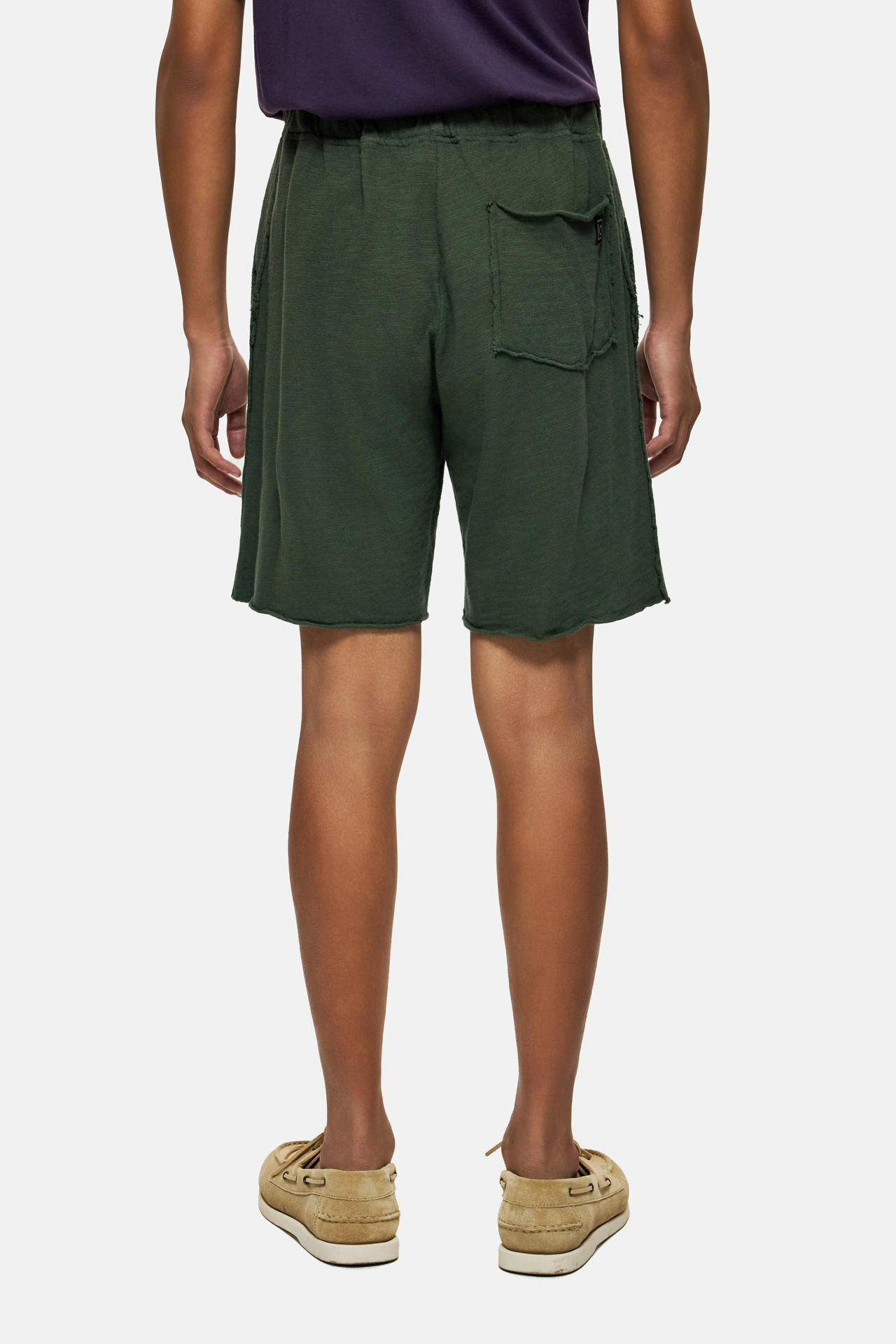 SWEATBERMUDA WITH RAW EDGES