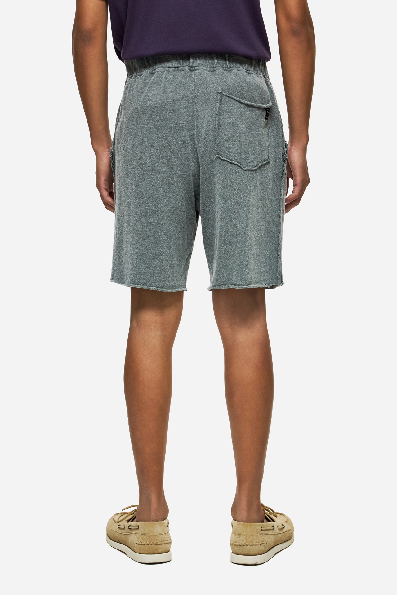 SWEATBERMUDA WITH RAW EDGES