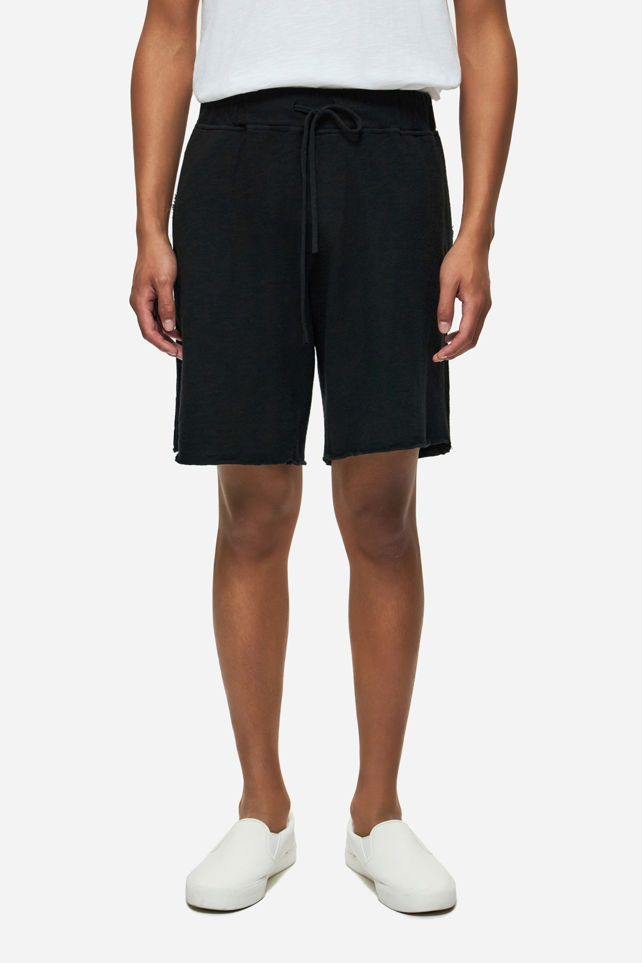 SWEATBERMUDA WITH RAW EDGES