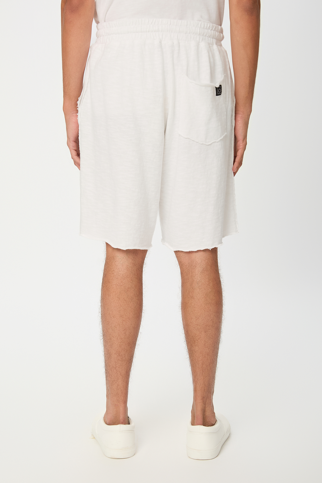 SWEATBERMUDA WITH RAW EDGES