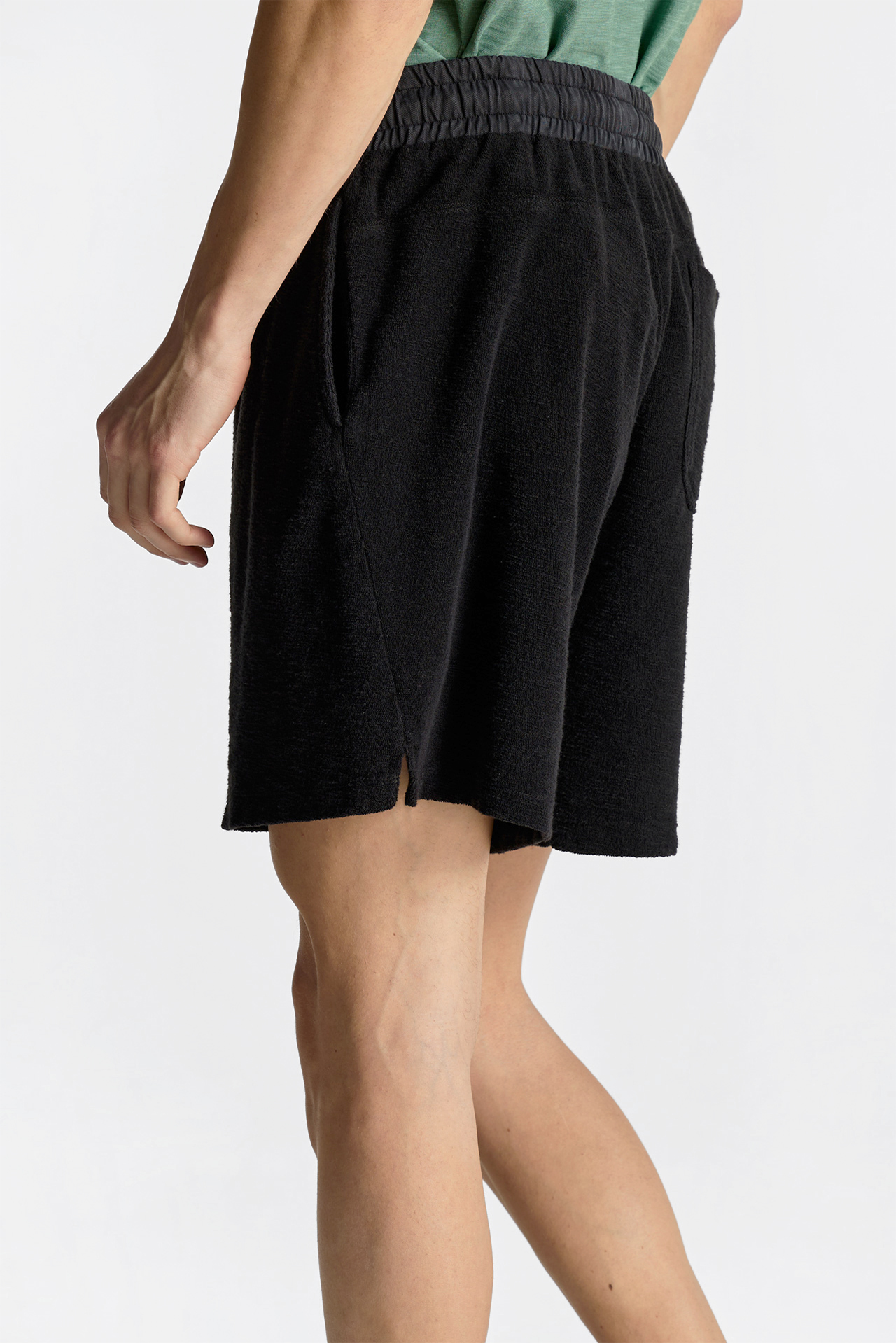 Terry Towel Contrast Waist Bermuda