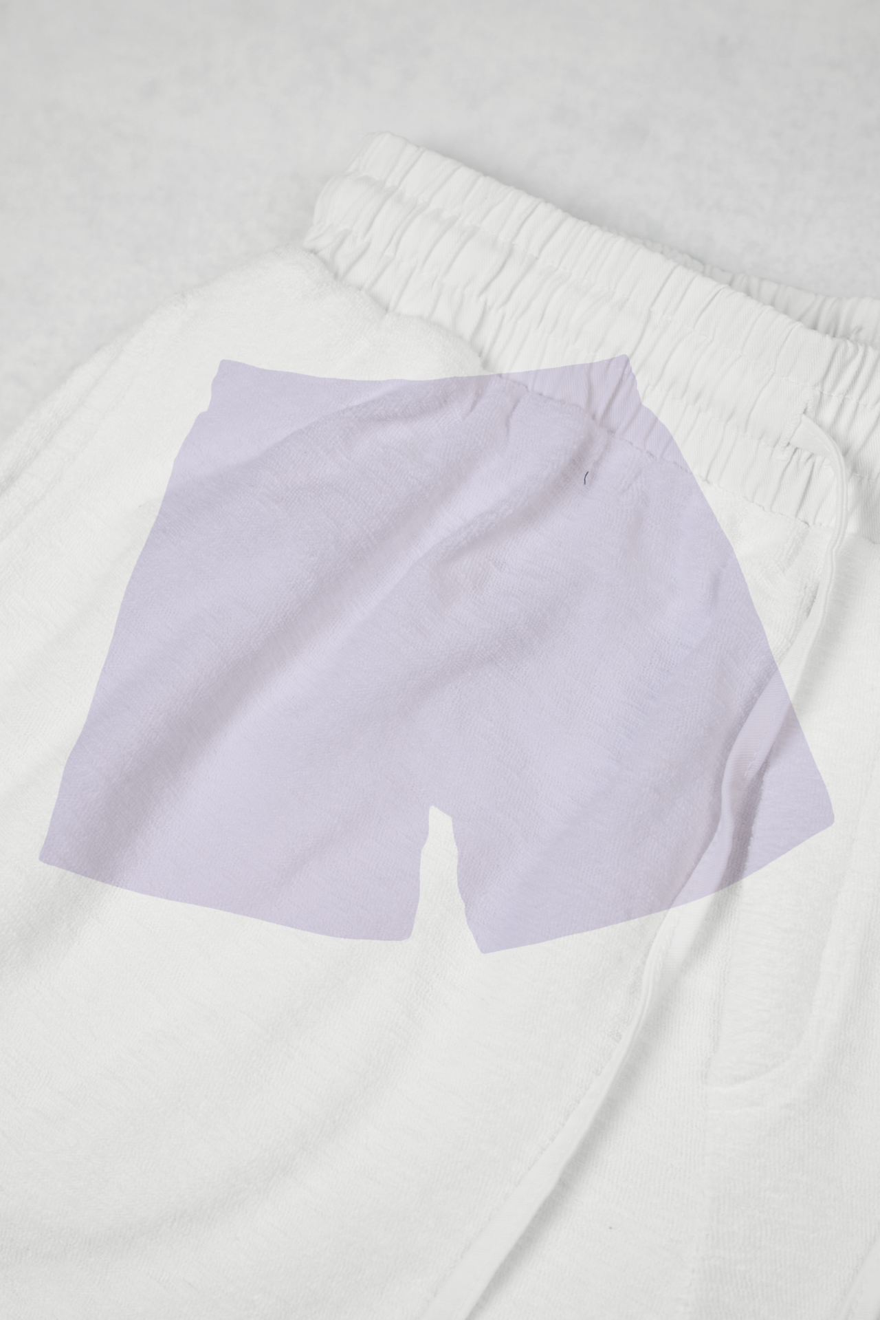Terry Towel Contrast Waist Bermuda