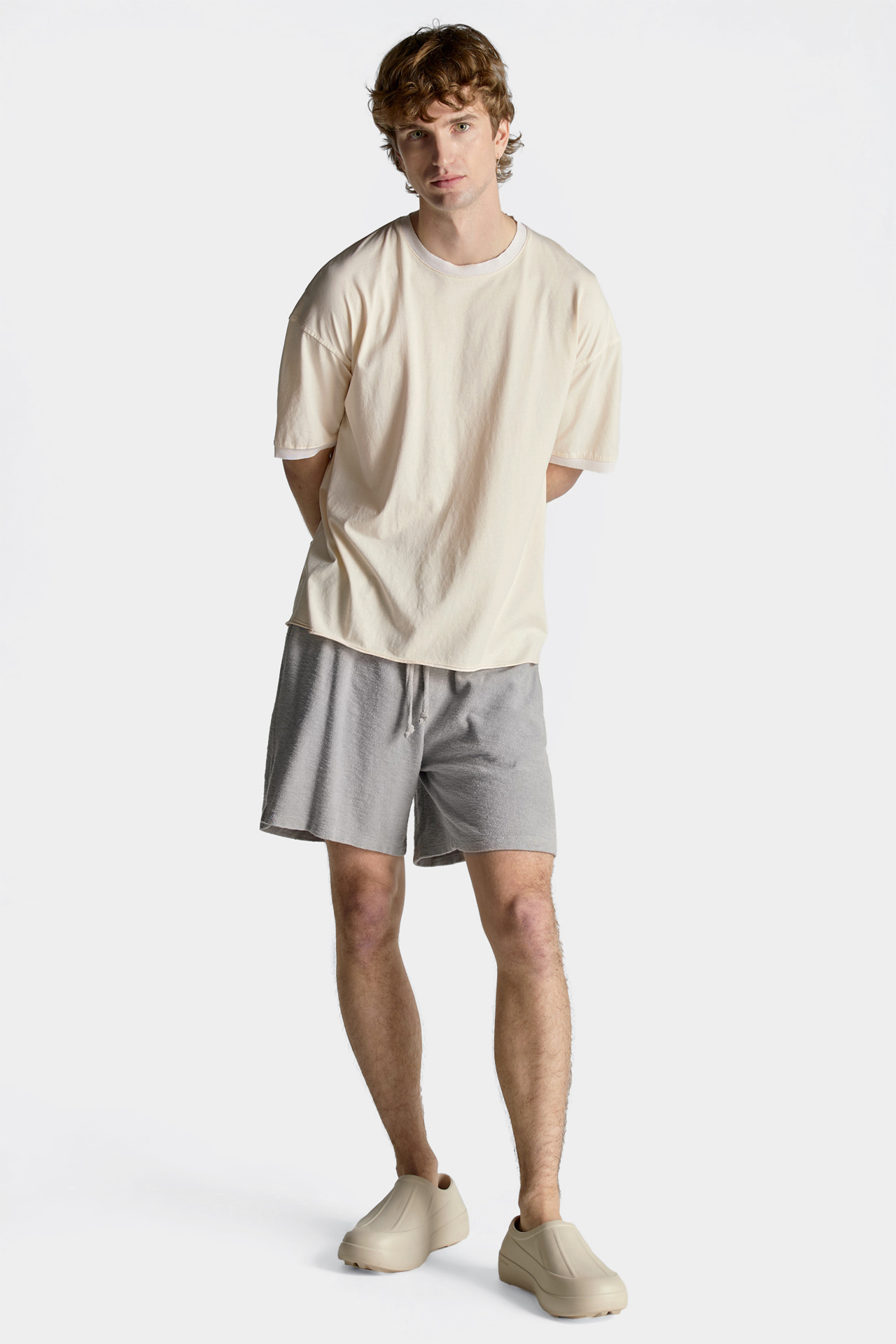 Terry Towel Contrast Waist Bermuda
