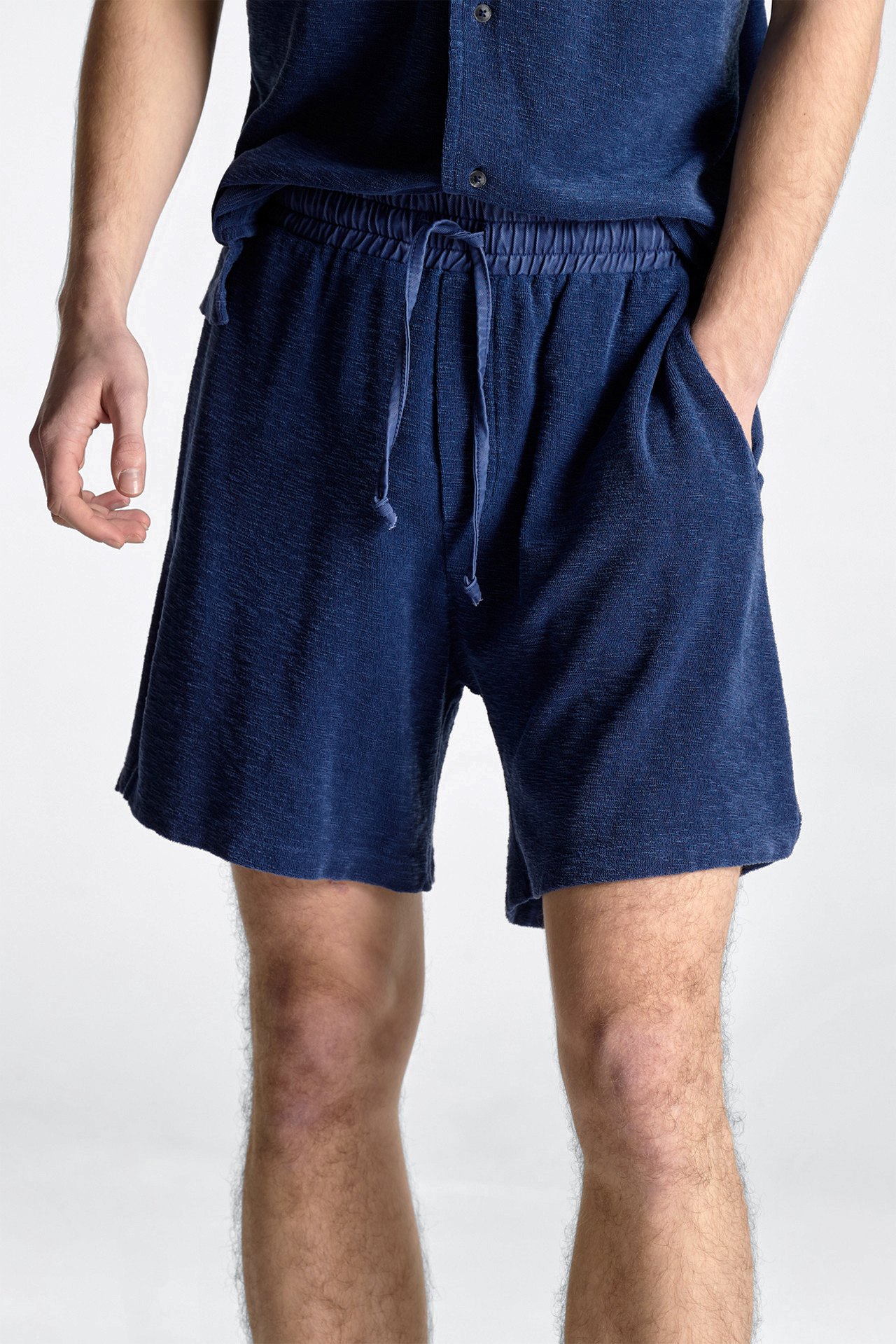 Terry Towel Contrast Waist Bermuda