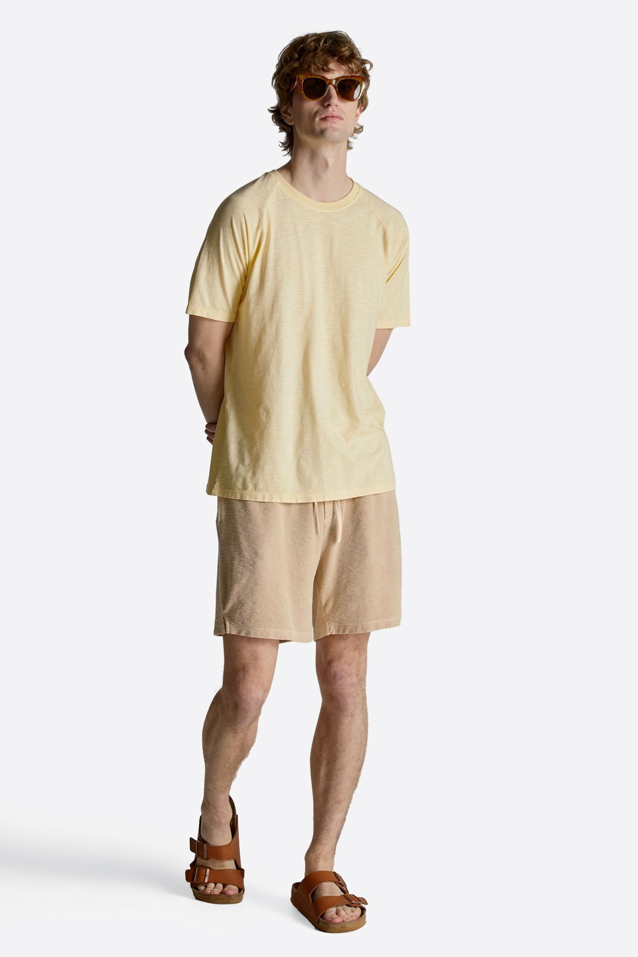 Terry Towel Contrast Waist Bermuda